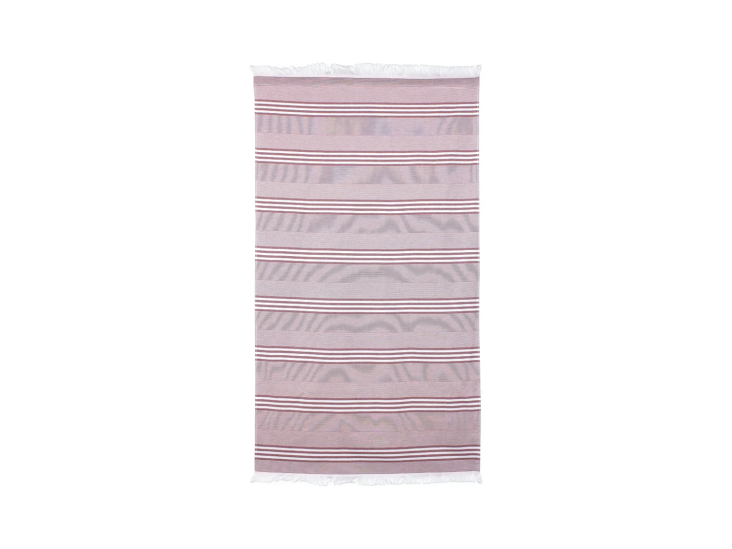 Drap de plage Fouta 100x180 cm coton 290 g/m² JESOLO Rayures Rouge