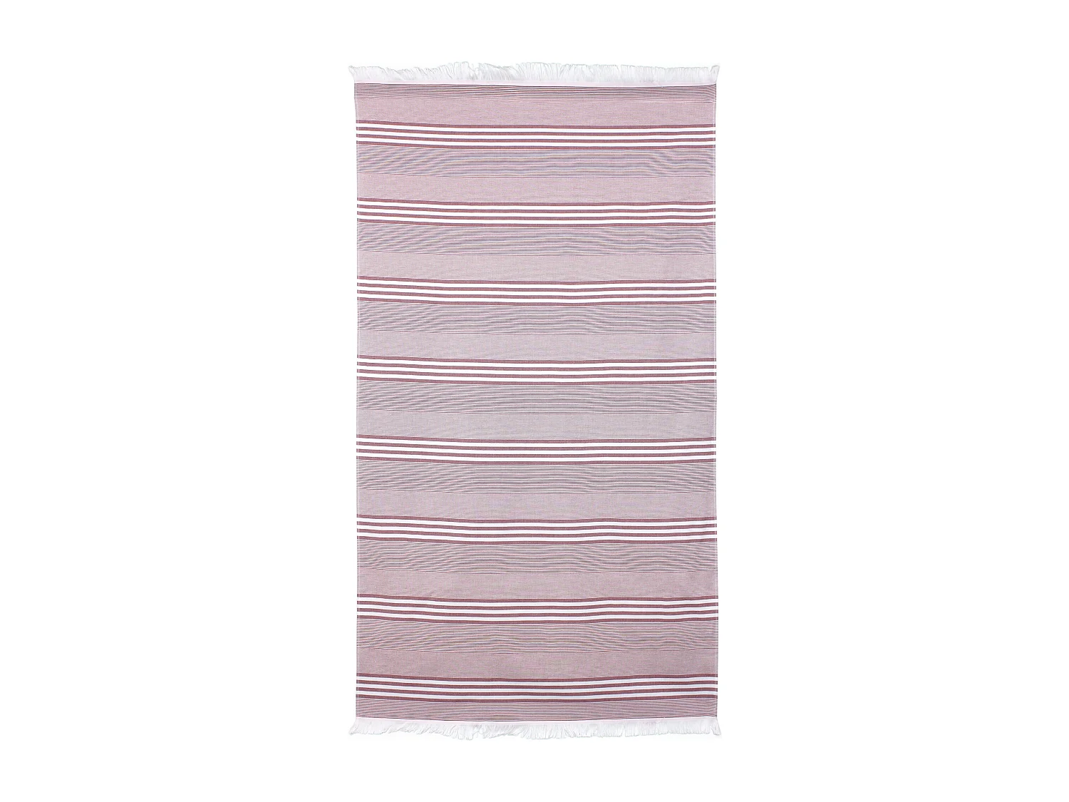 Drap de plage Fouta 100x180 cm coton 290 g/m² JESOLO Rayures Rouge