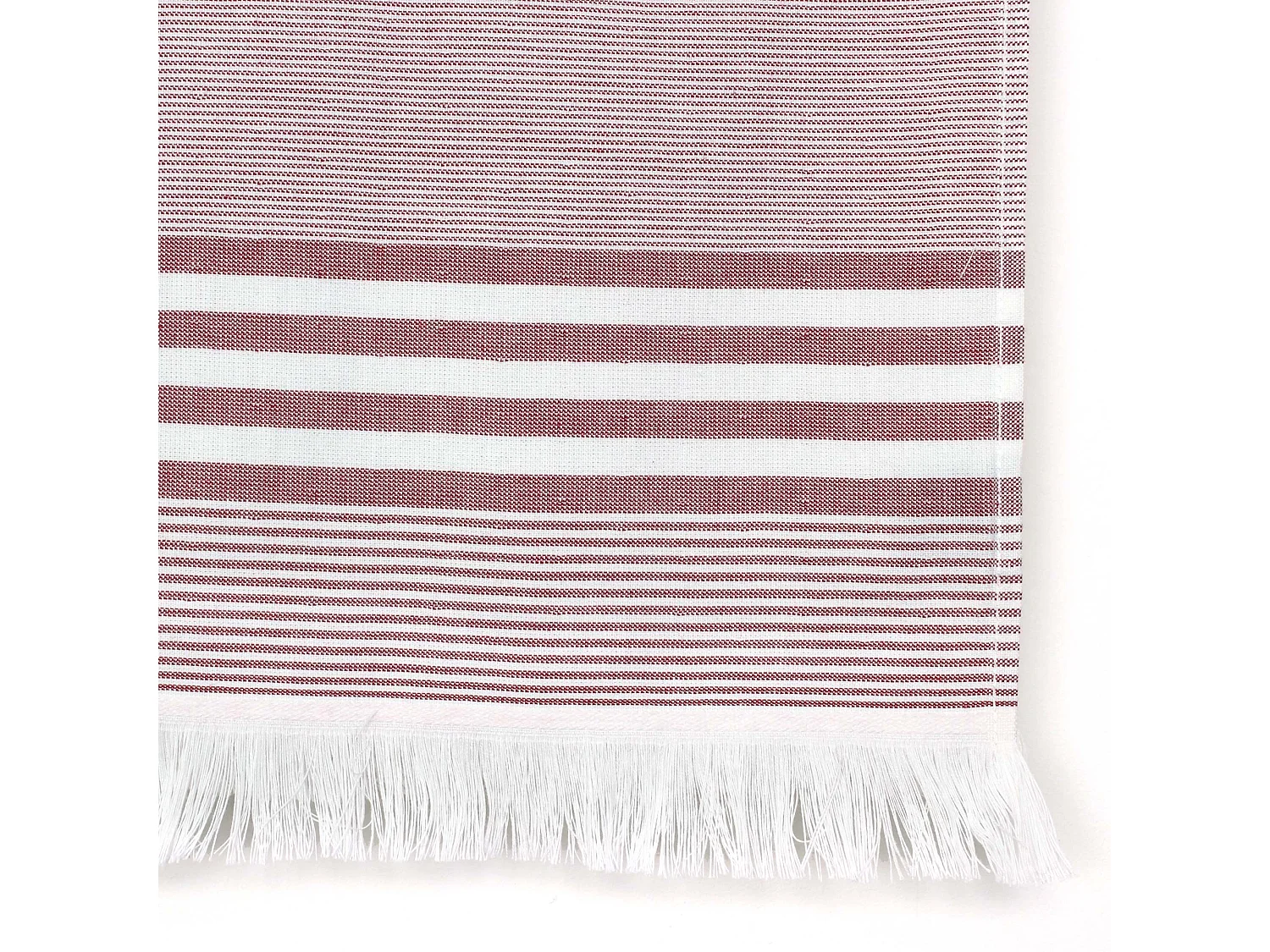 Drap de plage Fouta 100x180 cm coton 290 g/m² JESOLO Rayures Rouge