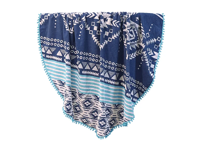 Drap de plage rond 180 cm INCA Bleu