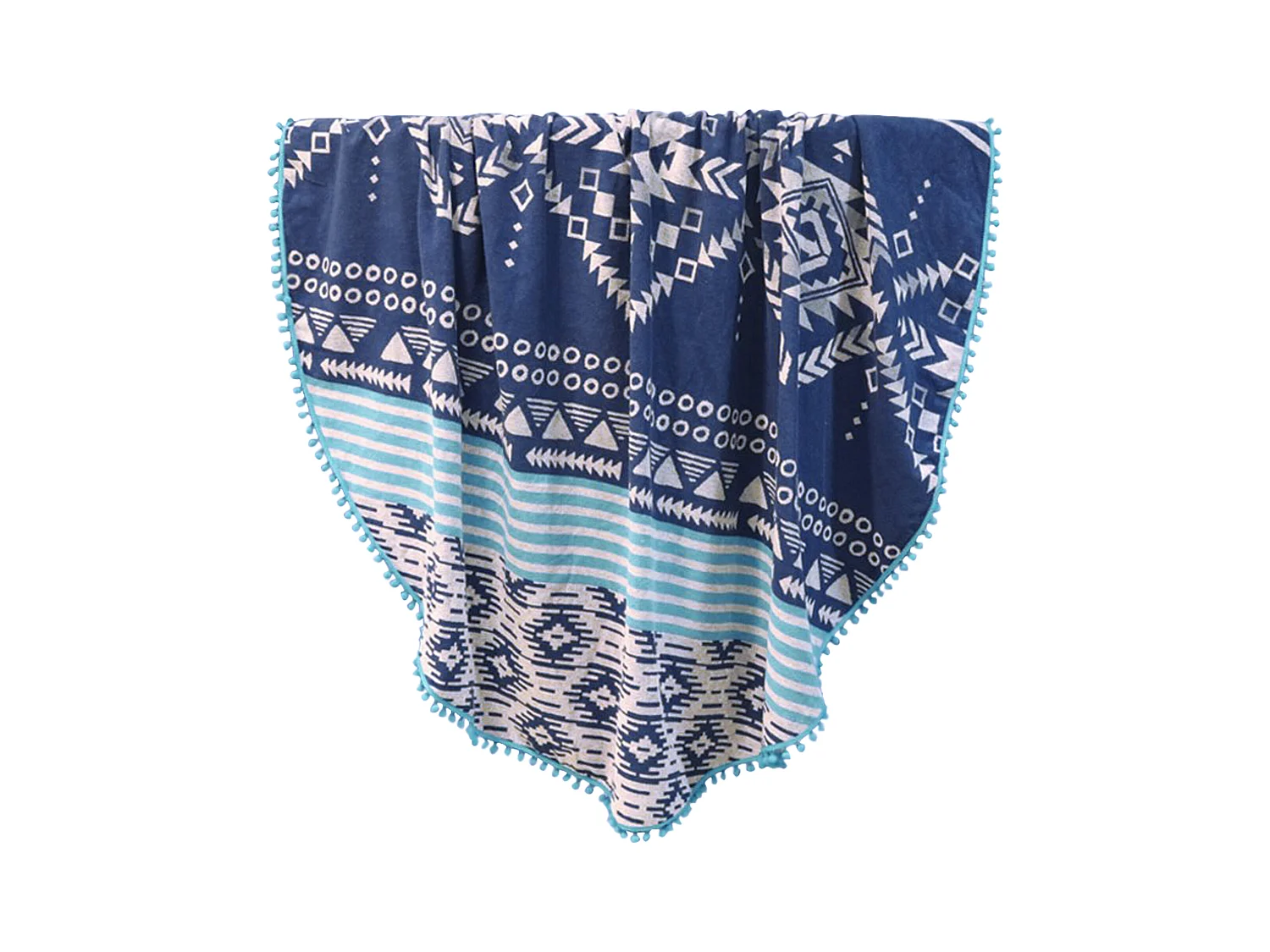Drap de plage rond 180 cm INCA Bleu