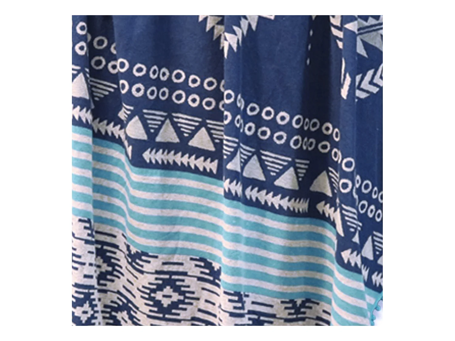 Drap de plage rond 180 cm INCA Bleu