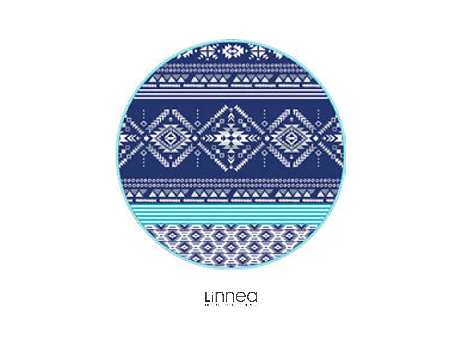 Drap de plage rond 180 cm INCA Bleu