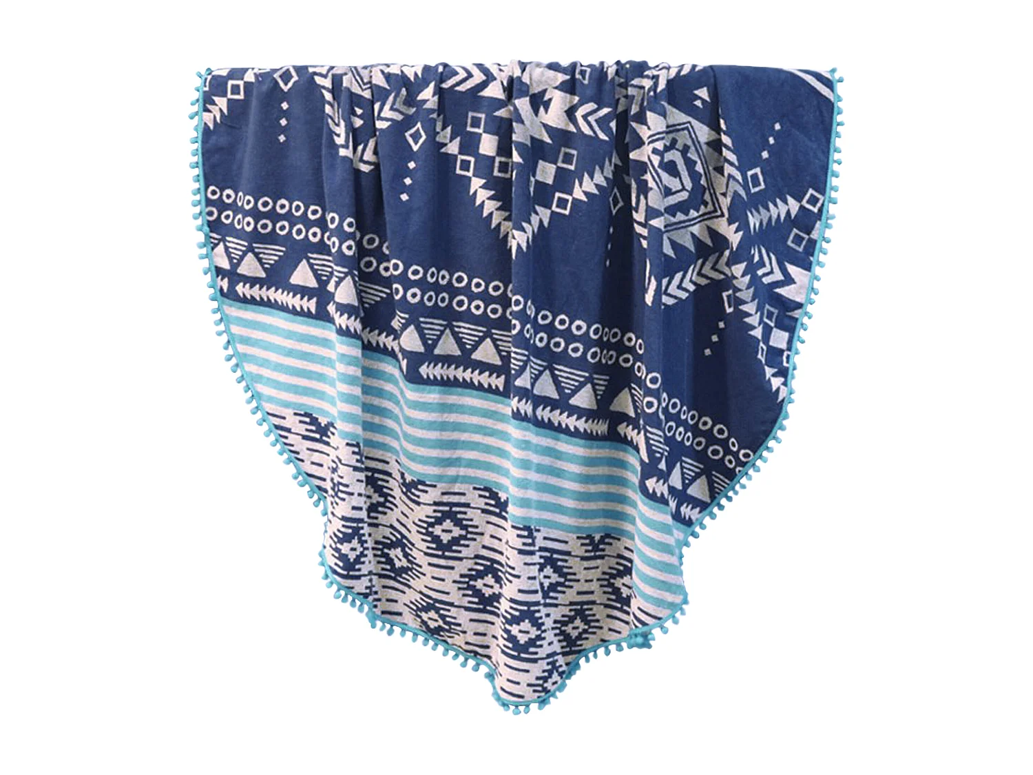 Drap de plage rond 180 cm INCA Bleu