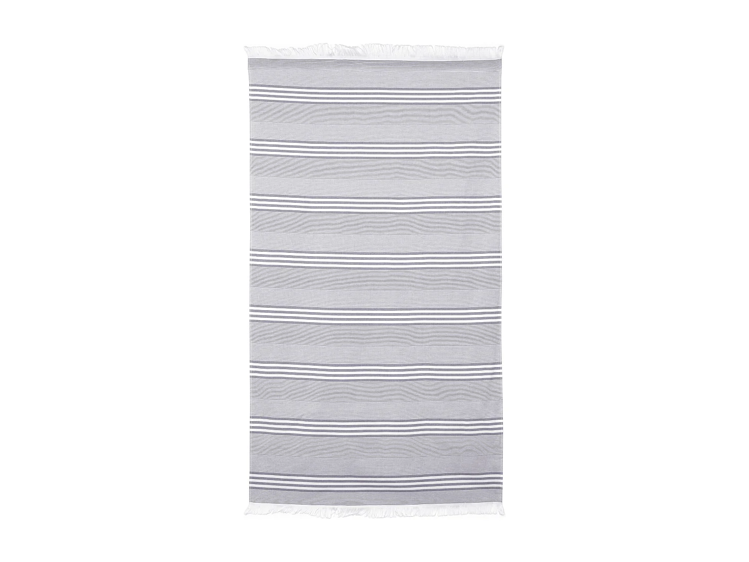 Drap de plage Fouta 100x180 cm coton 290 g/m² AMALFI Rayures Gris