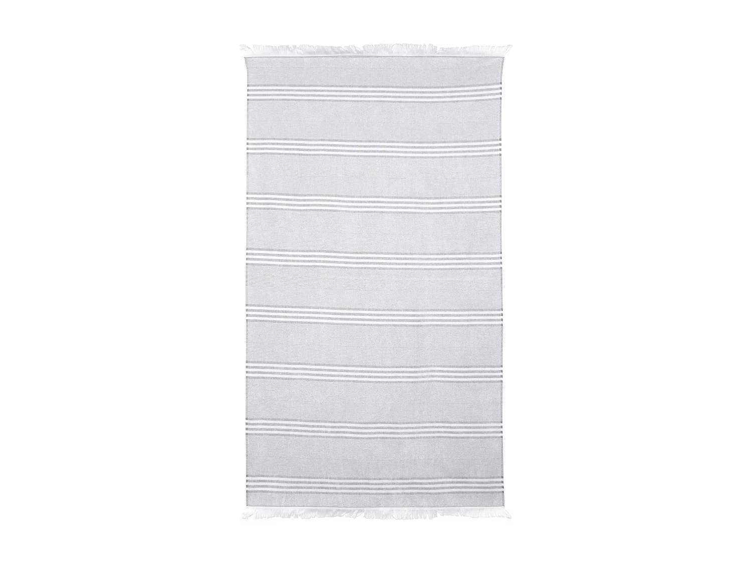 Drap de plage Fouta 100x180 cm coton 290 g/m² AMALFI Rayures Gris