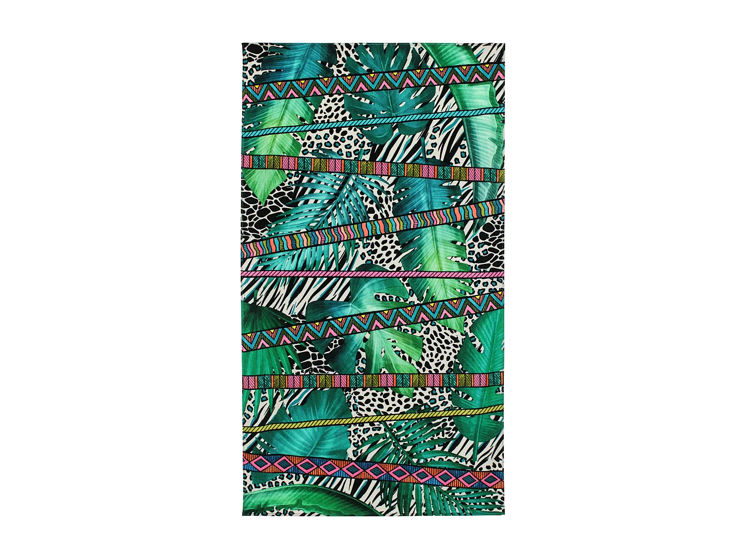 Drap de plage 100x180 cm JUNGLE Vert
