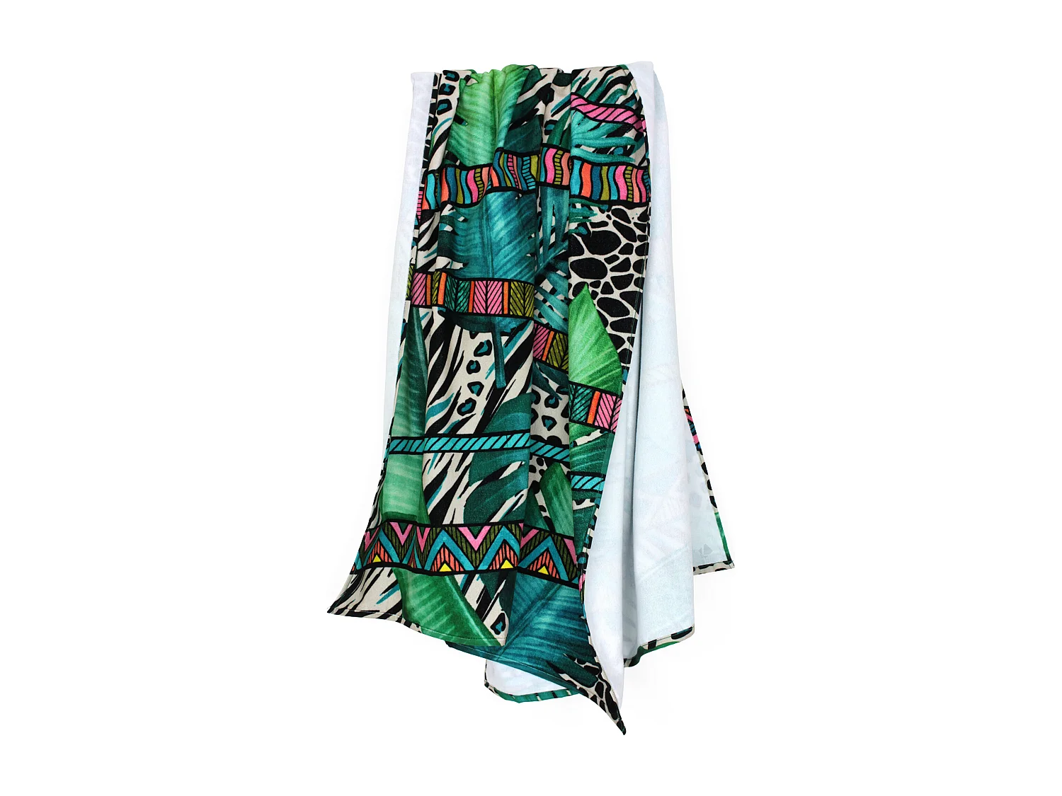 Drap de plage 100x180 cm JUNGLE Vert