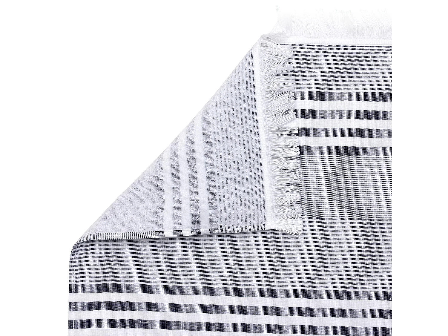 Drap de plage Fouta 100x180 cm coton 290 g/m² VULCANO Rayures Bleu