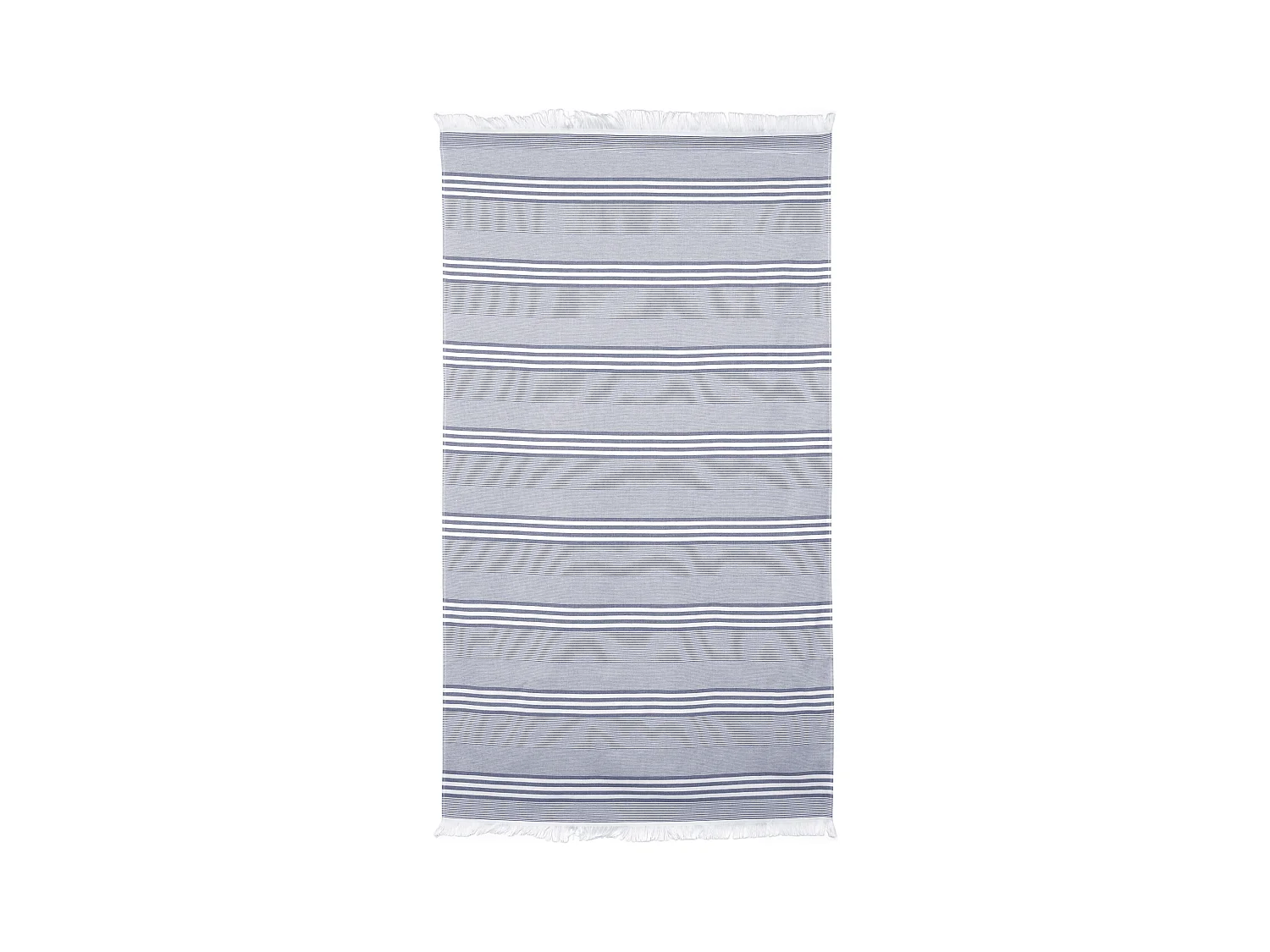 Drap de plage Fouta 100x180 cm coton 290 g/m² VULCANO Rayures Bleu