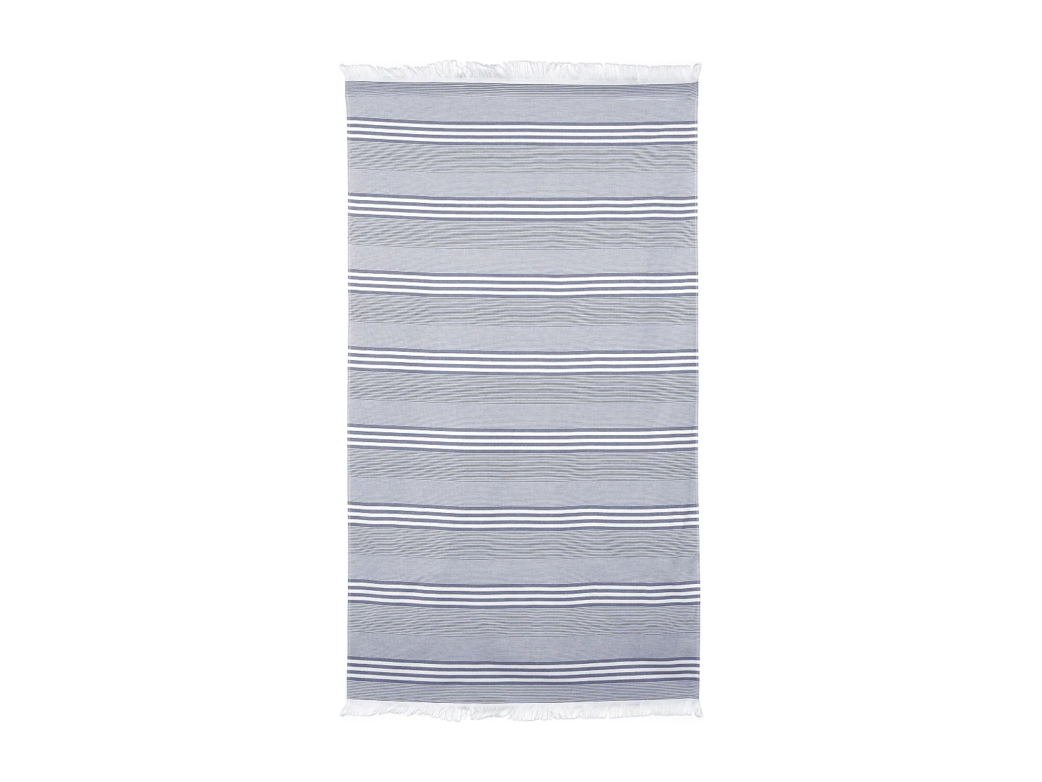 Drap de plage Fouta 100x180 cm coton 290 g/m² VULCANO Rayures Bleu