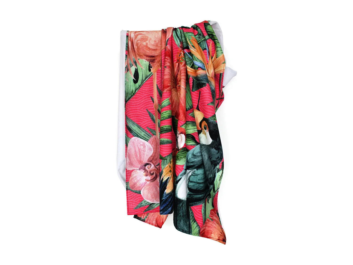 Drap de plage 100x180 cm TROPICAL Rose