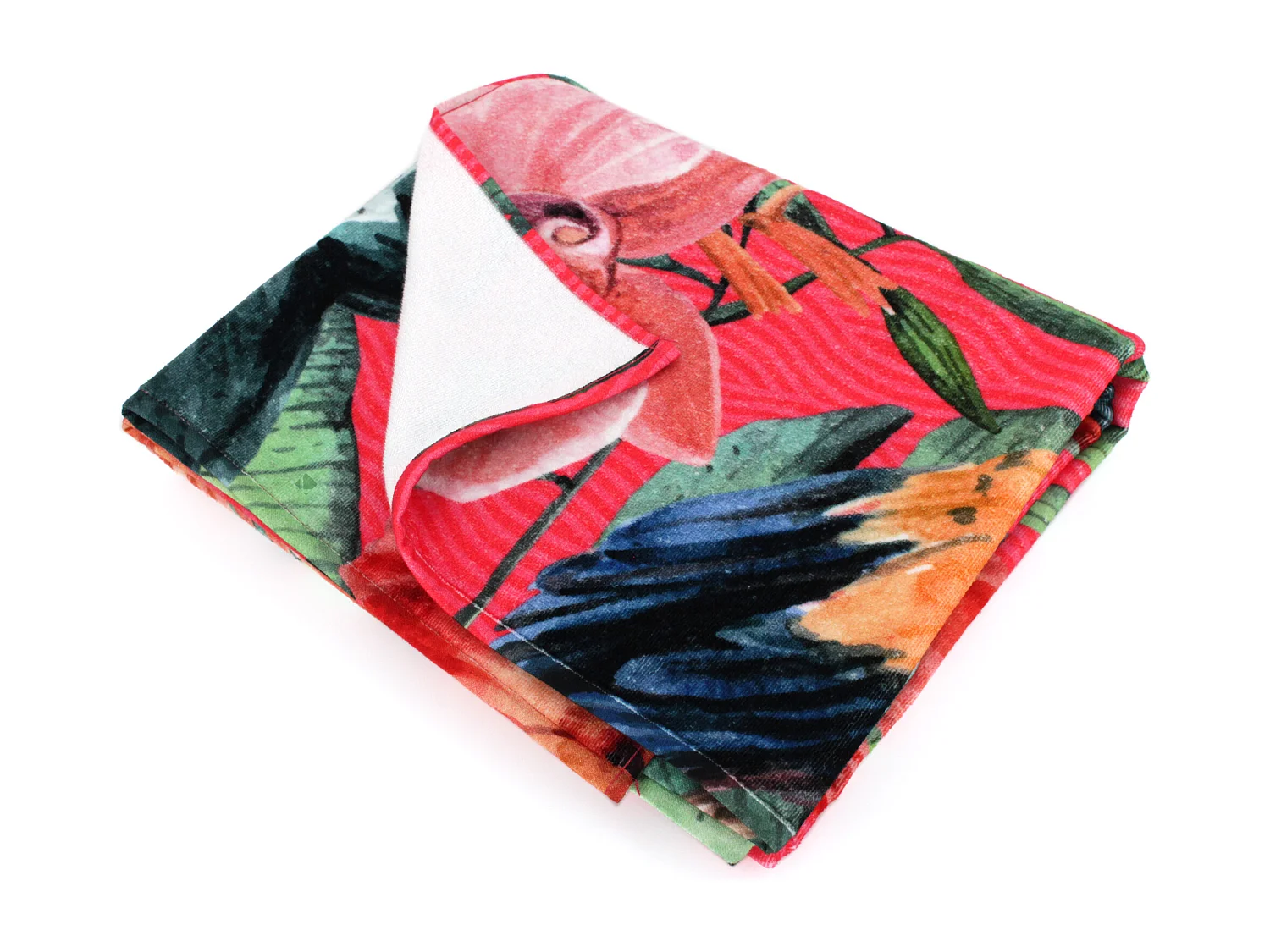 Drap de plage 100x180 cm TROPICAL Rose