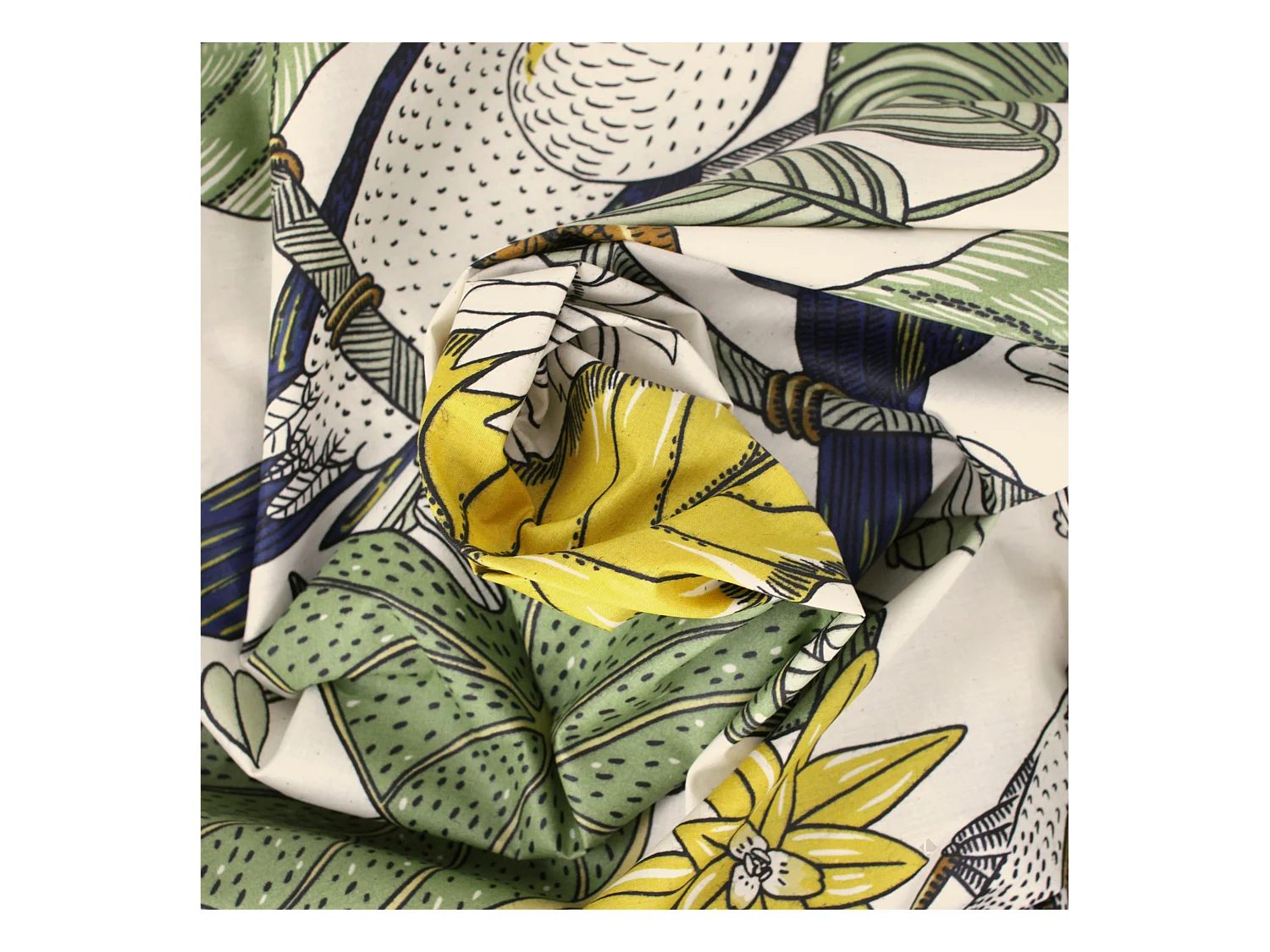 Nappe ronde 170 cm BRESIL vert coton + enduction acrylique