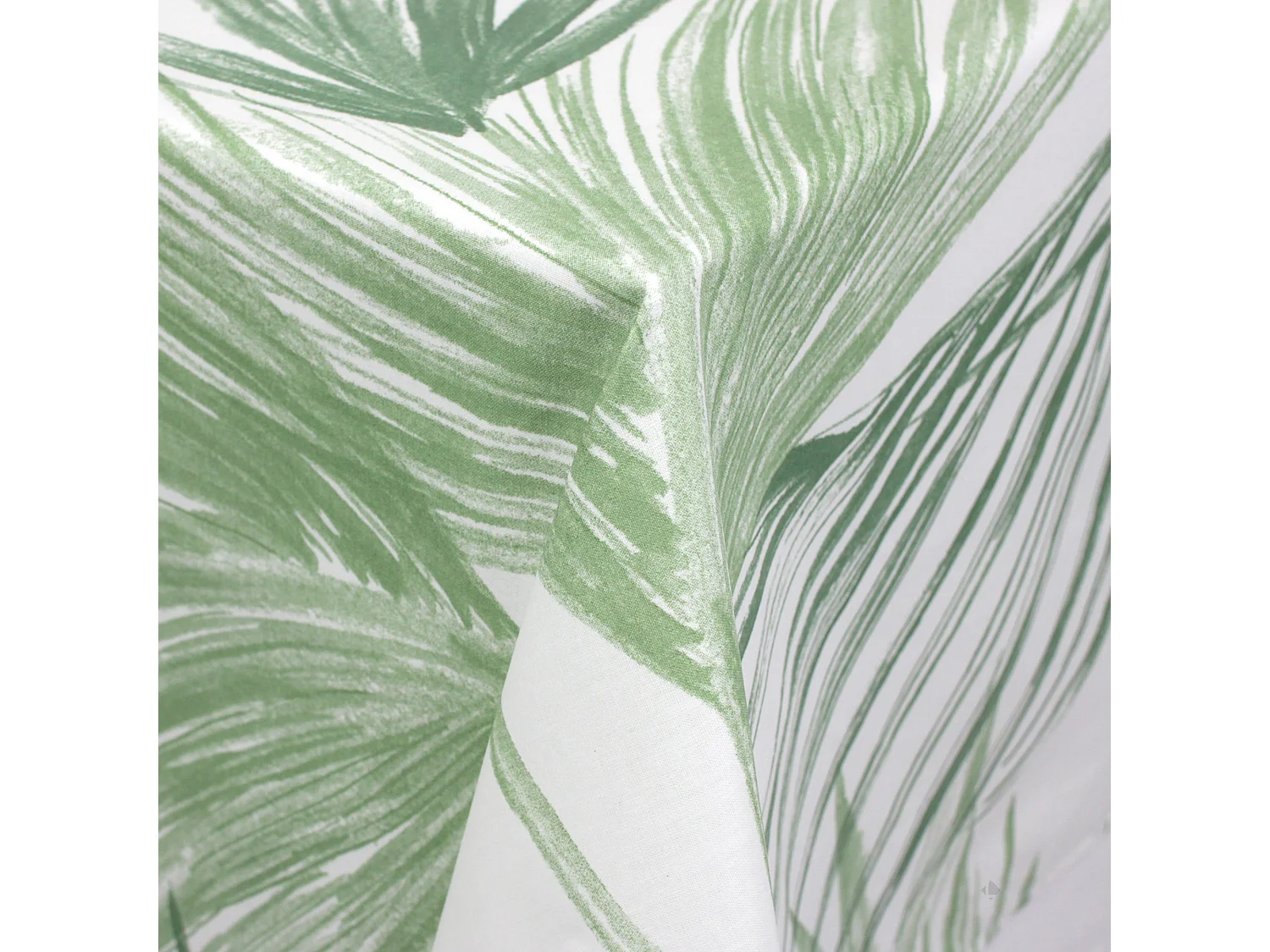 Nappe rectangle 160x300 cm OASIS vert coton + enduction acrylique