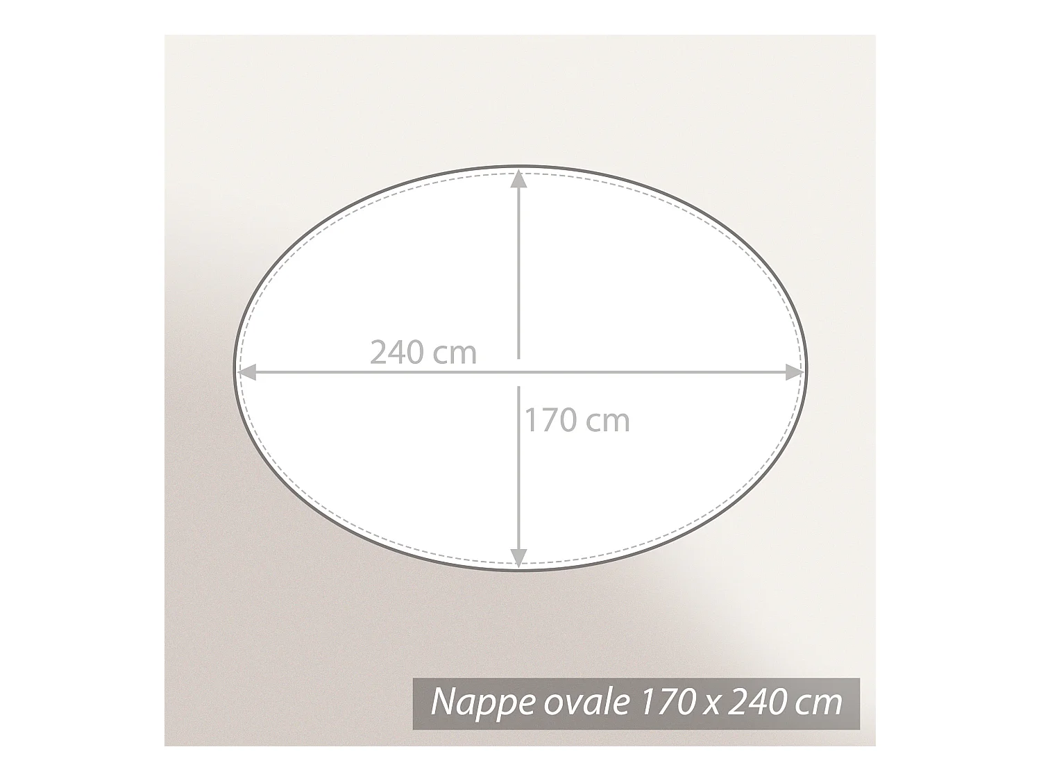 Nappe ovale 170x240 cm BRESIL vert coton + enduction acrylique