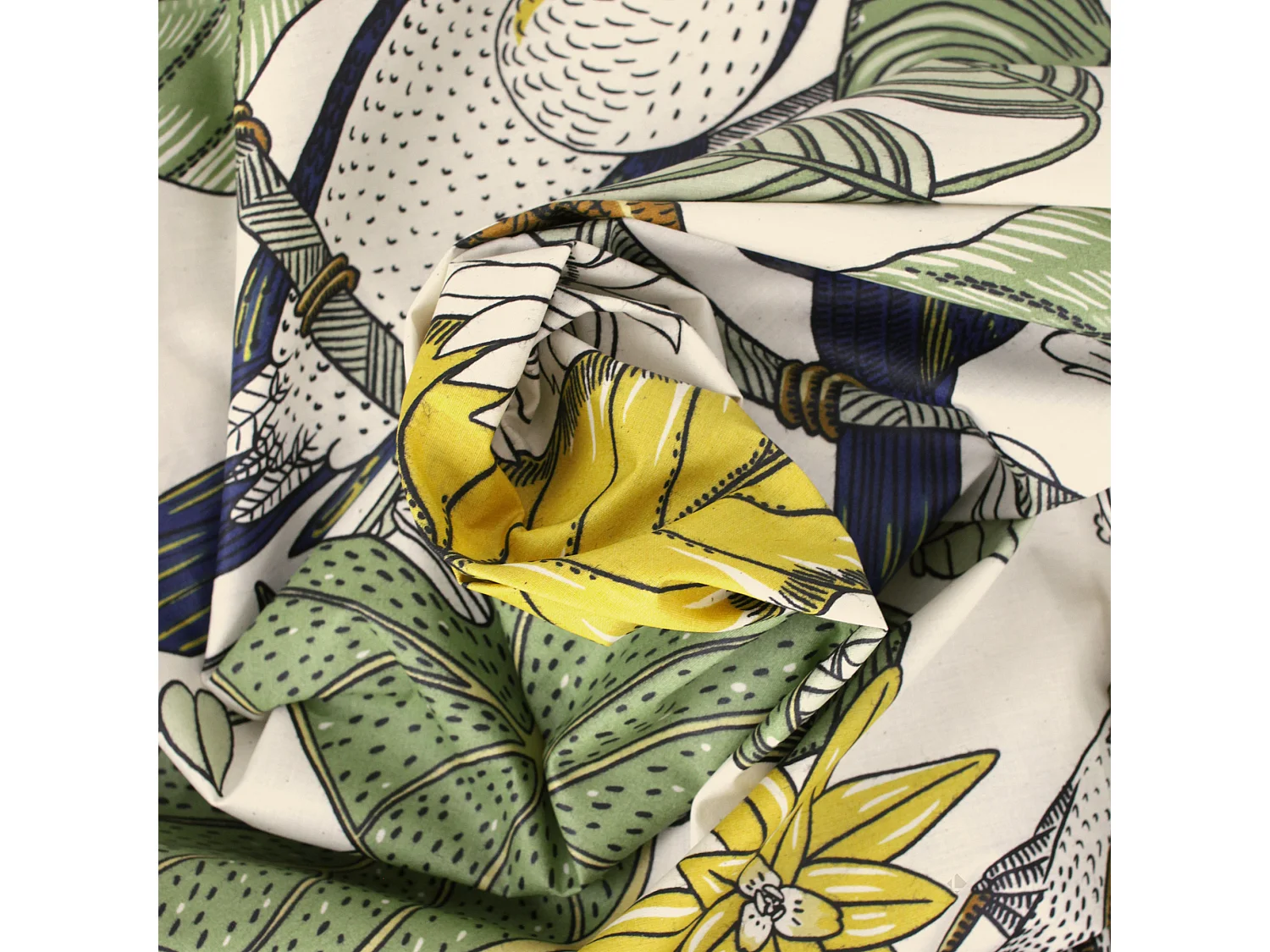 Nappe ovale 170x240 cm BRESIL vert coton + enduction acrylique