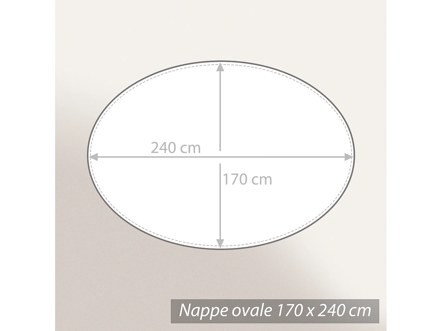 Nappe ovale 170x240 cm BRESIL vert coton + enduction acrylique