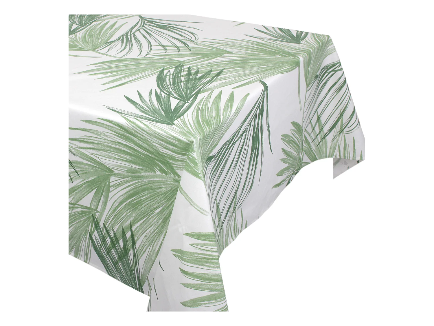 Nappe carrée 170x170 cm OASIS vert coton + enduction acrylique