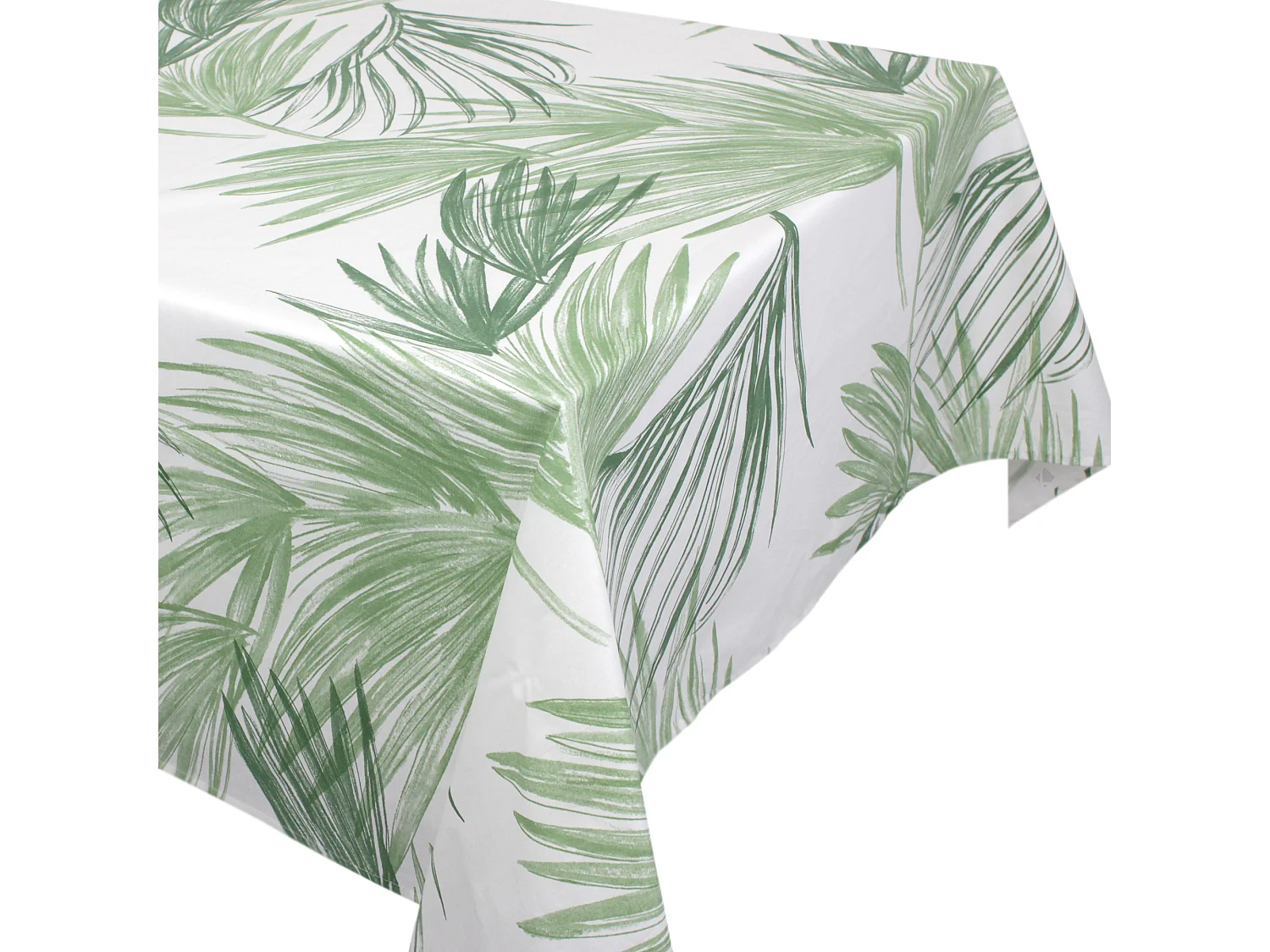 Nappe carrée 170x170 cm OASIS vert coton + enduction acrylique