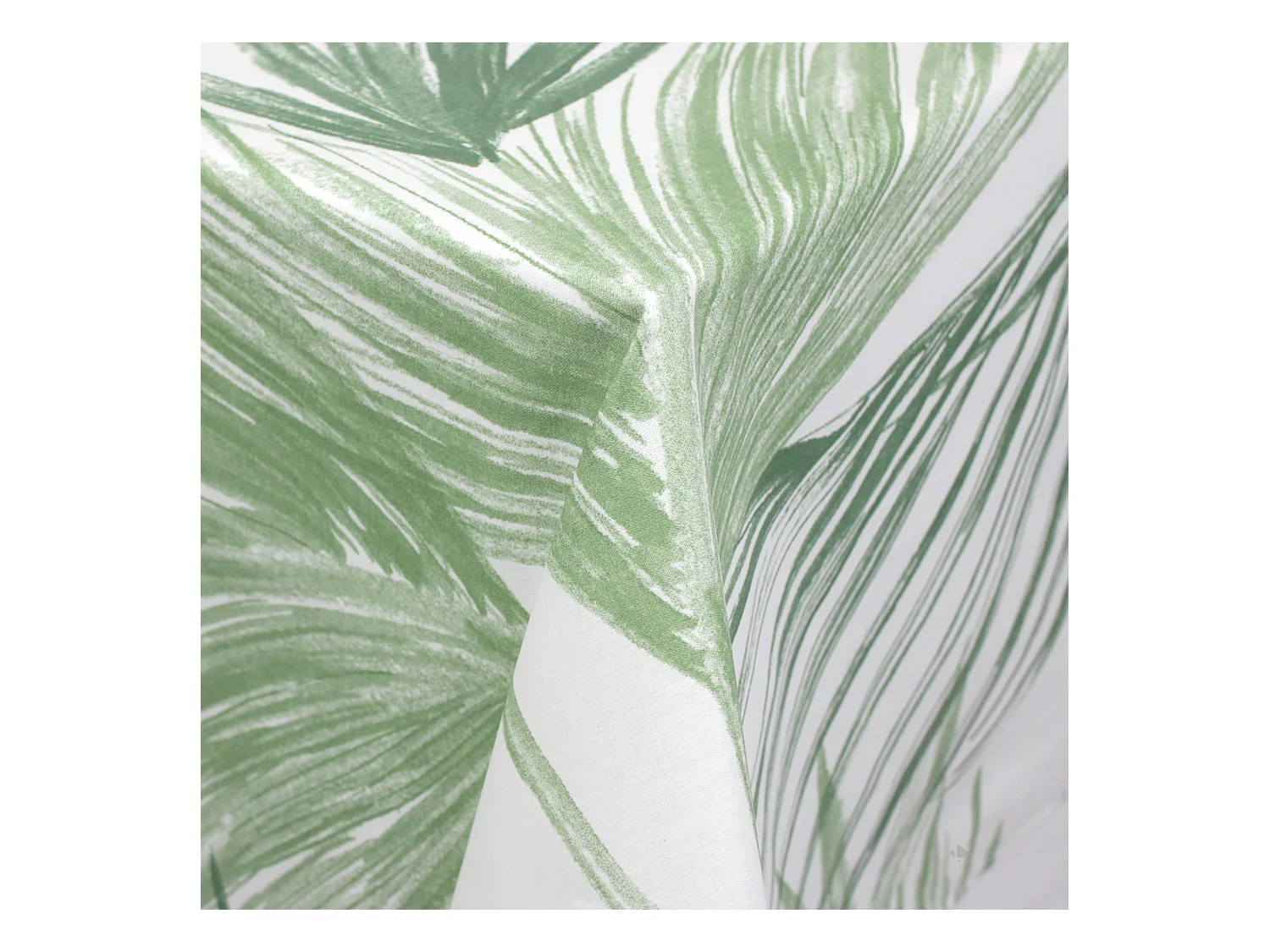 Nappe rectangle 160x350 cm OASIS vert coton + enduction acrylique