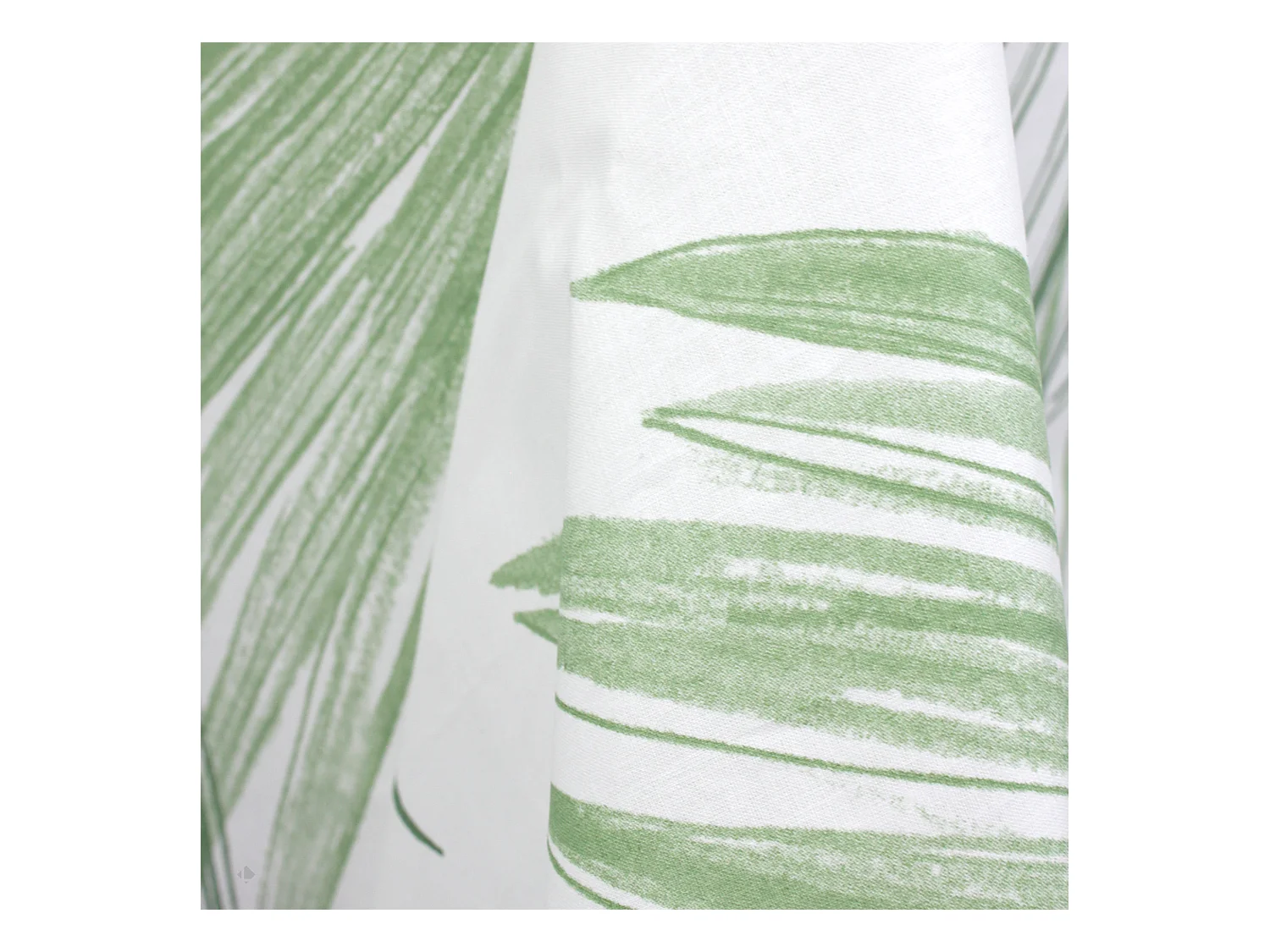 Nappe rectangle 160x350 cm OASIS vert coton + enduction acrylique