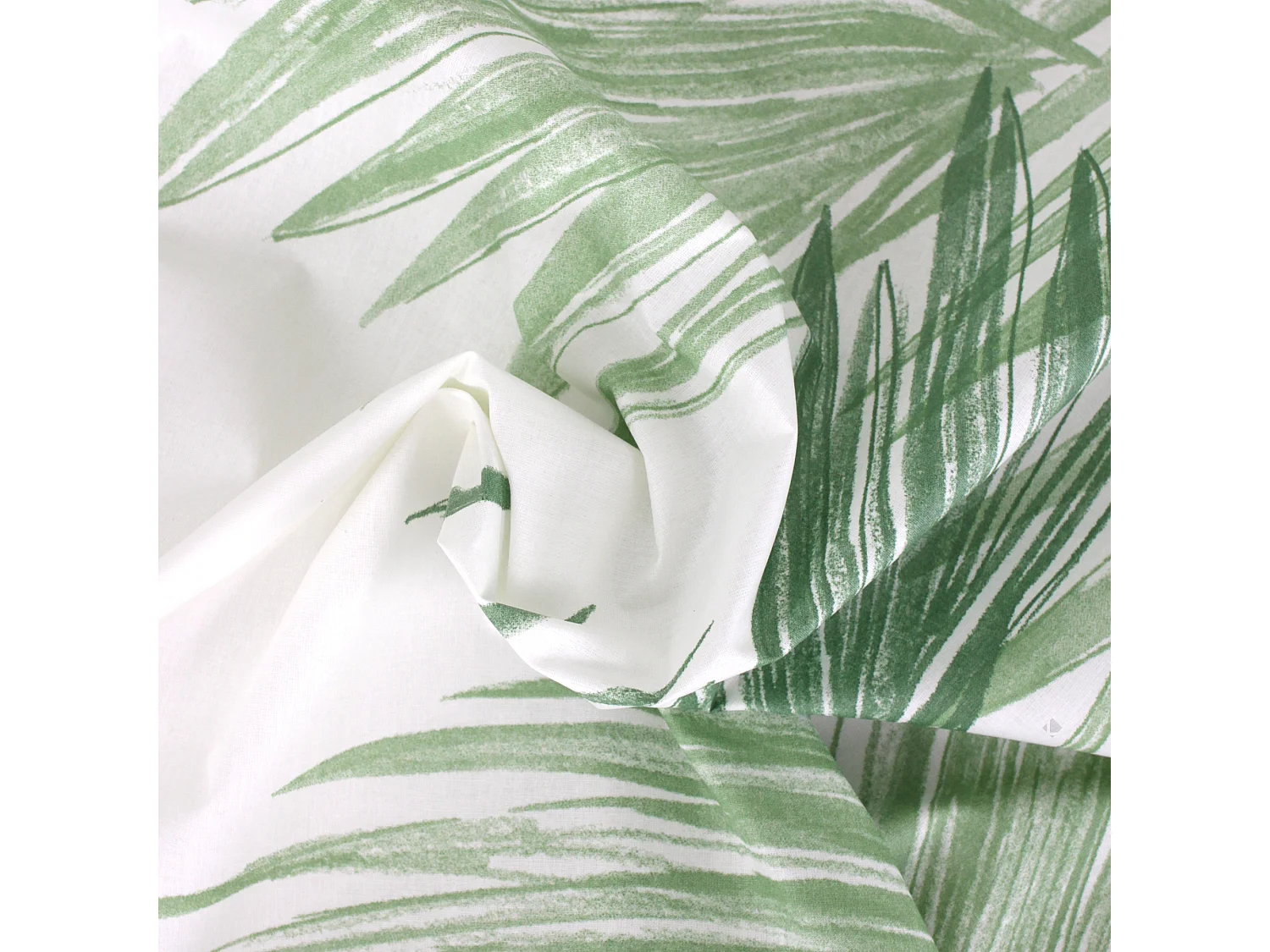 Nappe rectangle 160x350 cm OASIS vert coton + enduction acrylique