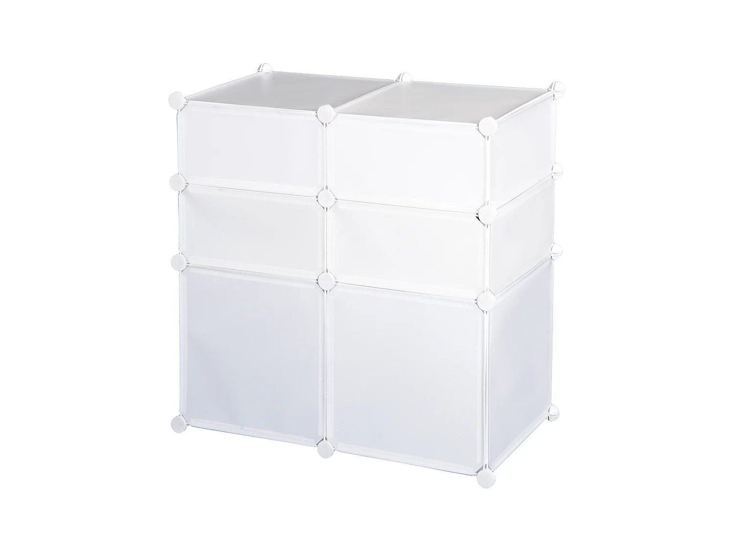 Armoire étagère à chaussures 3 niveaux 6 compartiments plastique + autocollants décoratifs 75L x 37l x 73H cm blanc