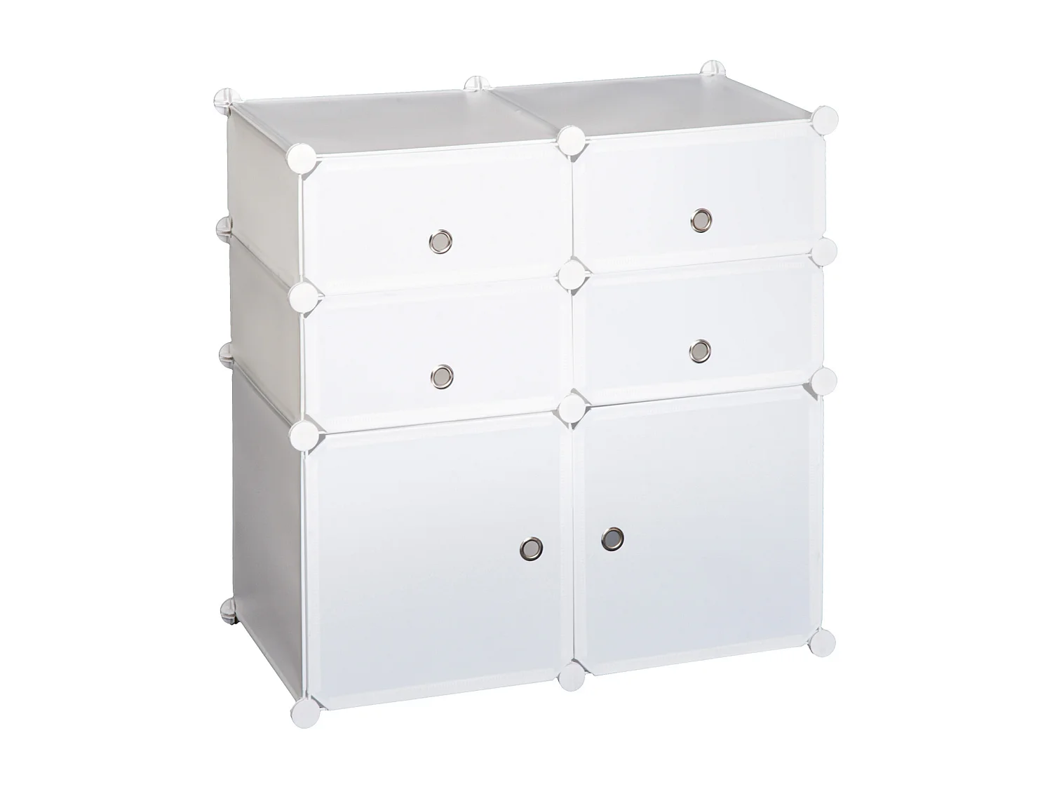 Armoire étagère à chaussures 3 niveaux 6 compartiments plastique + autocollants décoratifs 75L x 37l x 73H cm blanc
