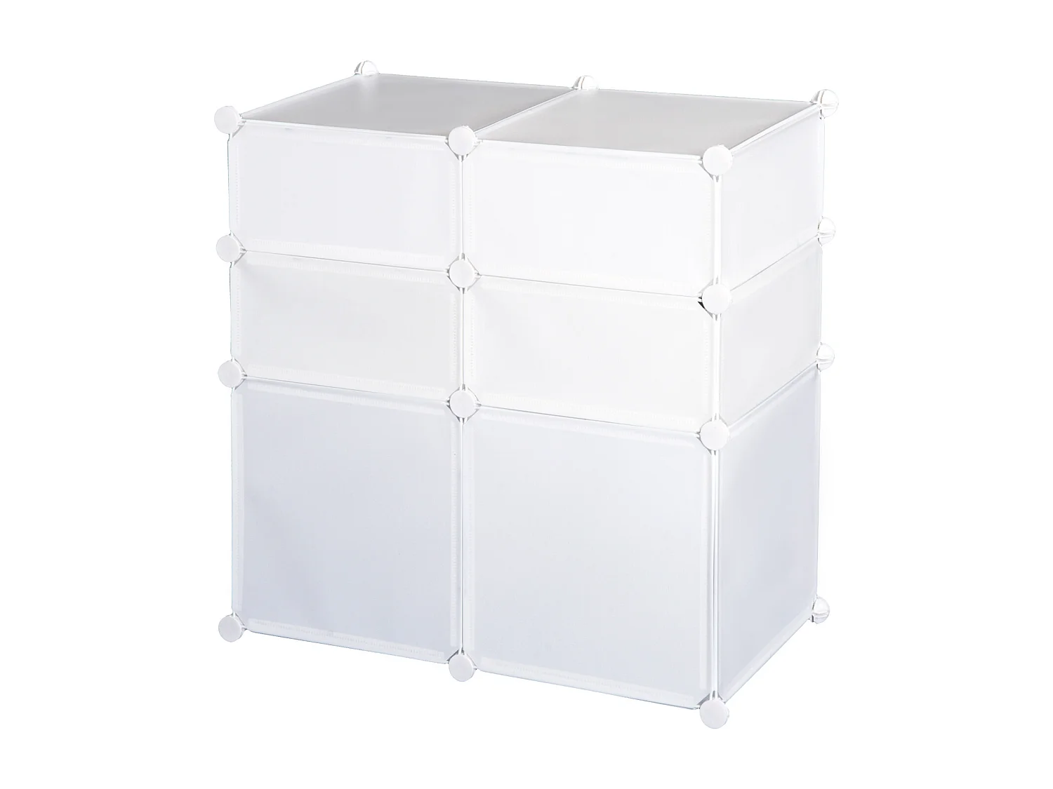 Armoire étagère à chaussures 3 niveaux 6 compartiments plastique + autocollants décoratifs 75L x 37l x 73H cm blanc