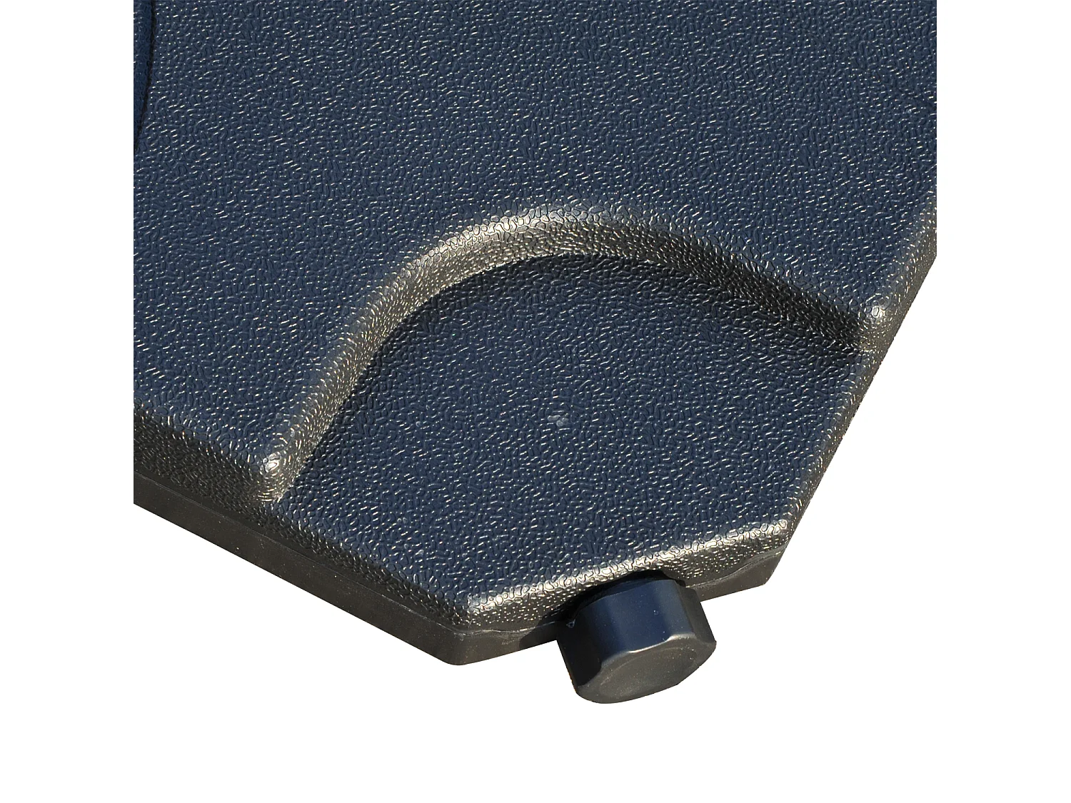 Lot de 4 poids de lestage carré avec poignée pour parasol 50 x 50 x 8 cm polyéthylène haute densité noir