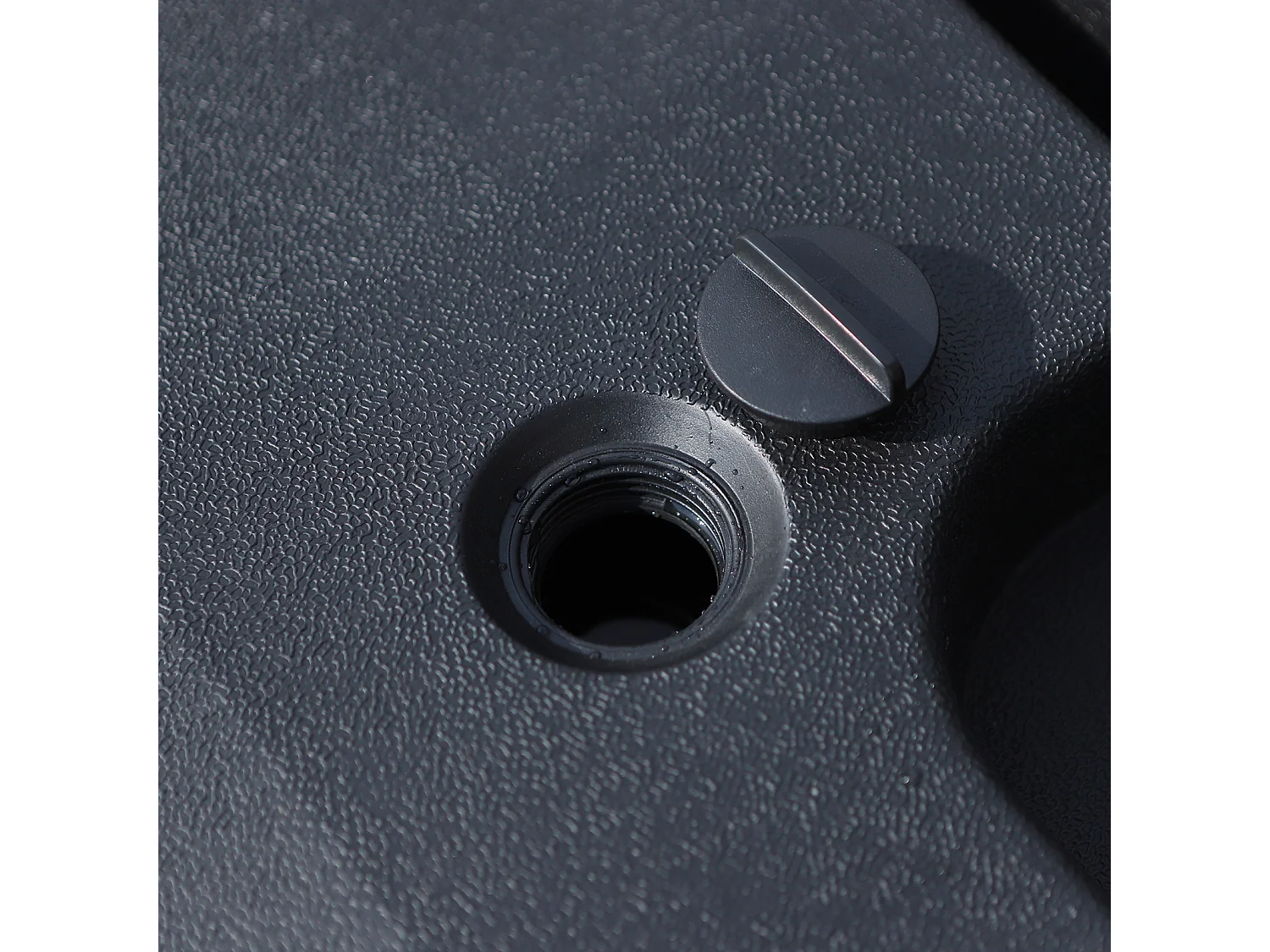 Lot de 4 poids de lestage carré pour parasols déportés dim. par dalle 51L x 51l x 12H cm polyéthylène haute densité noir