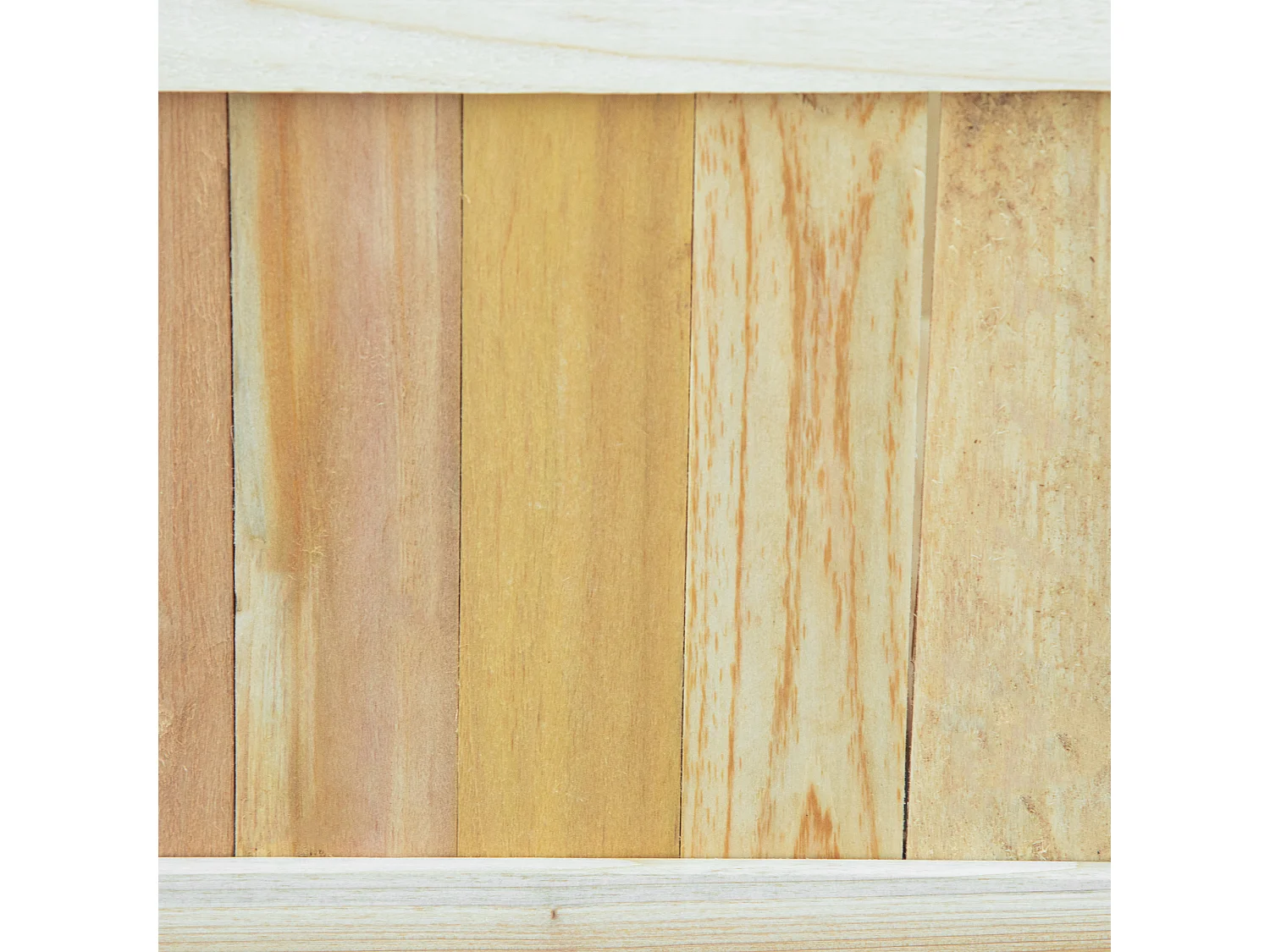 Jardinière sur pied pliable bac à fleurs dim. 70L x 30l x 25H cm corps aspect lattes bois sapin pré-huilé