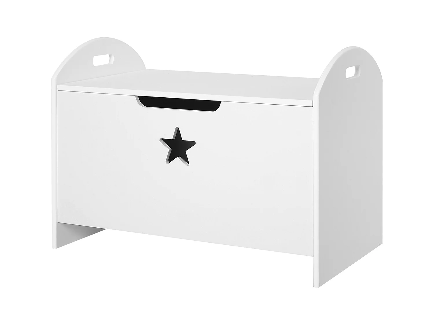 HOMCOM Coffre malle de rangement coffre à jouets dim. 62L x 40l x 46H cm MDF blanc