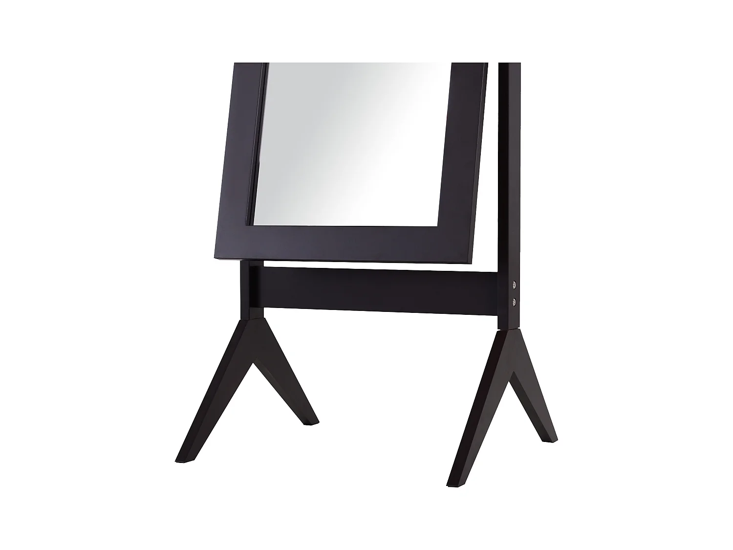Miroir à pied inclinaison réglable dim. 47L x 46l x 148H cm MDF brun foncé