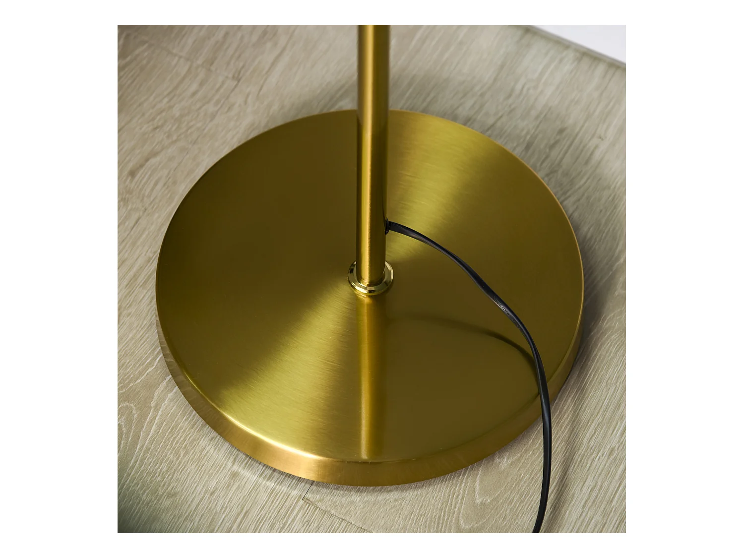 Lampadaire globe design néo-rétro 3 ampoules max. 40 W 169H cm métal doré