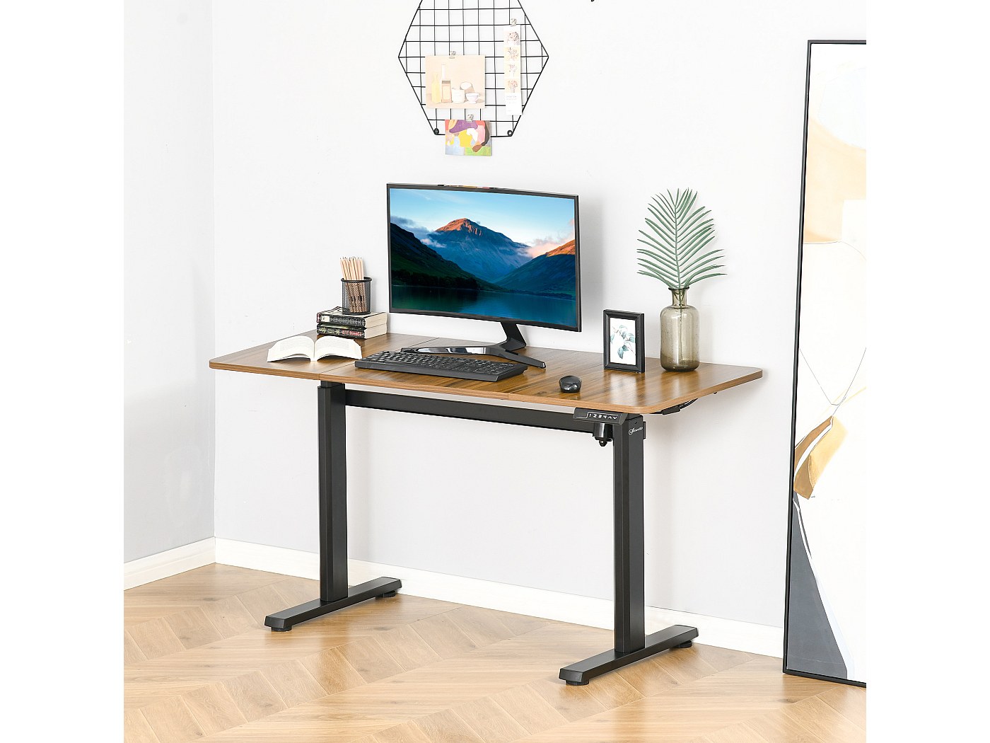 TECTAKE Bureau réglable en hauteur électrique avec système anti