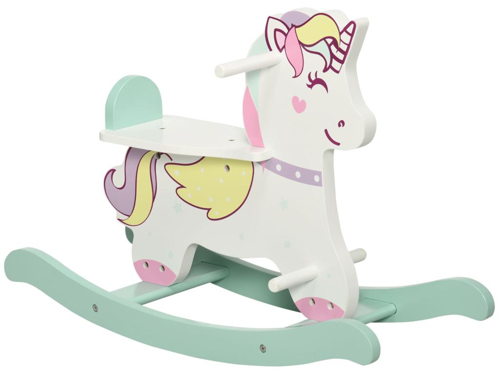 Cheval a discount bascule bebe licorne