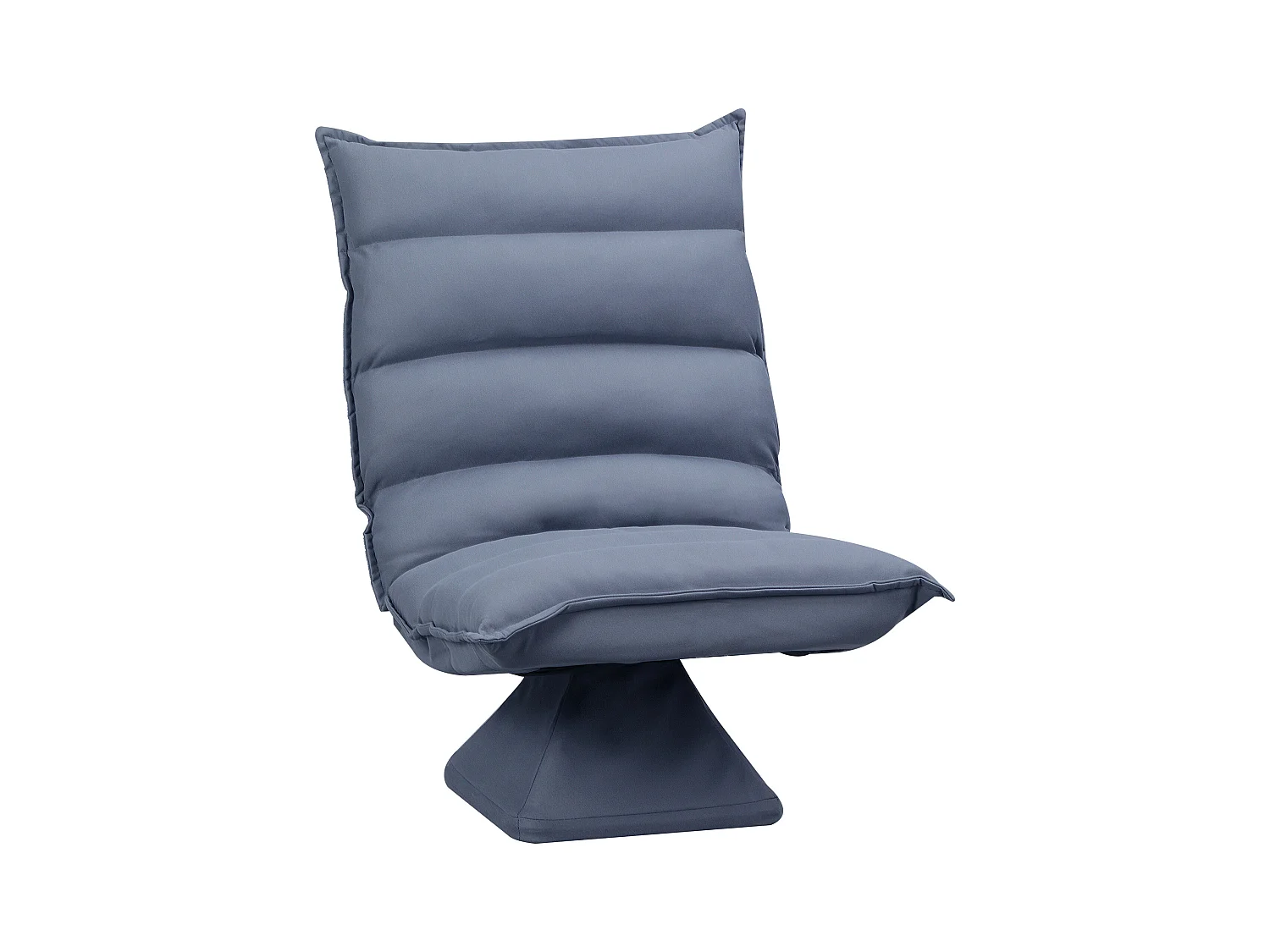 Fauteuil relax grand confort pivotant inclinaison réglable 5 niv. épais garnissage mousse haute densité tissu velours microfibre gris