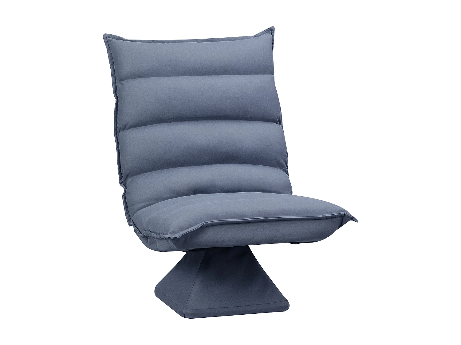 Fauteuil relax grand confort pivotant inclinaison réglable 5 niv. épais garnissage mousse haute densité tissu velours microfibre gris