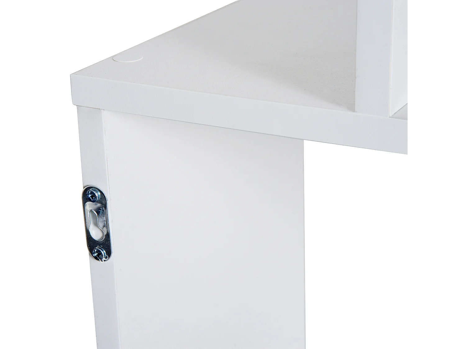 Bibliothèque étagère zig zag design contemporain 80L x 23l x 192H cm 6 niveaux blanc