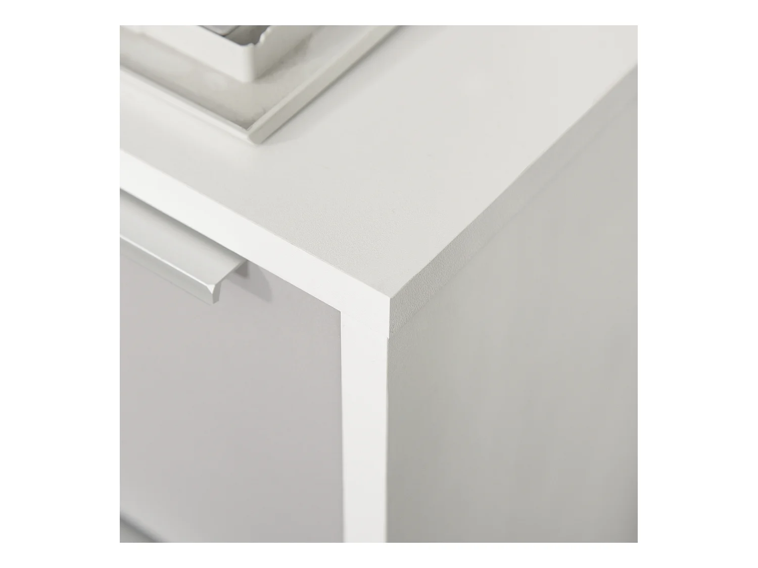 Caisson de bureau rangement bureau sur roulettes 3 tiroirs verrouillables 2 clés fournies panneaux gris blanc