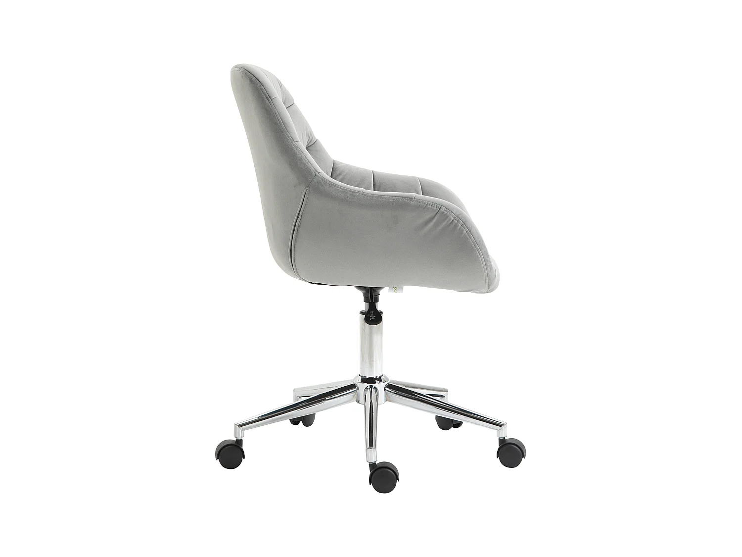 Vinsetto Chaise de bureau design Chesterfield effet capitonné hauteur réglable pivotant 360° piètement chromé velours gris