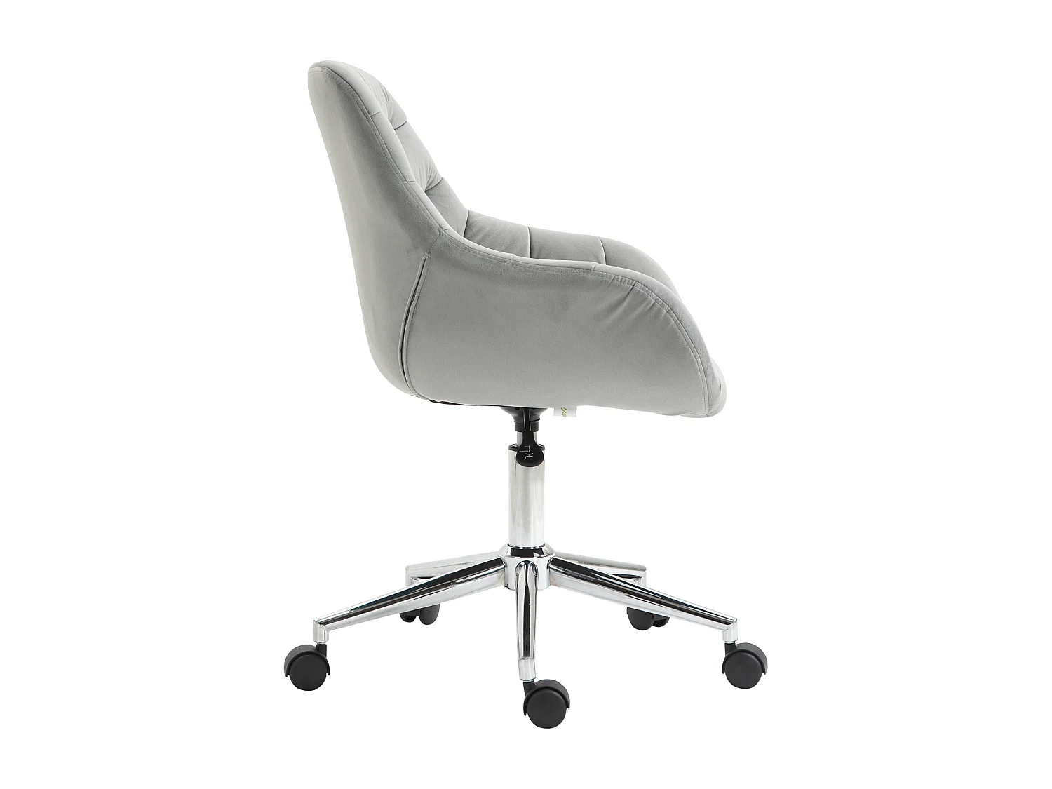 Vinsetto Chaise de bureau design Chesterfield effet capitonné hauteur réglable pivotant 360° piètement chromé velours gris
