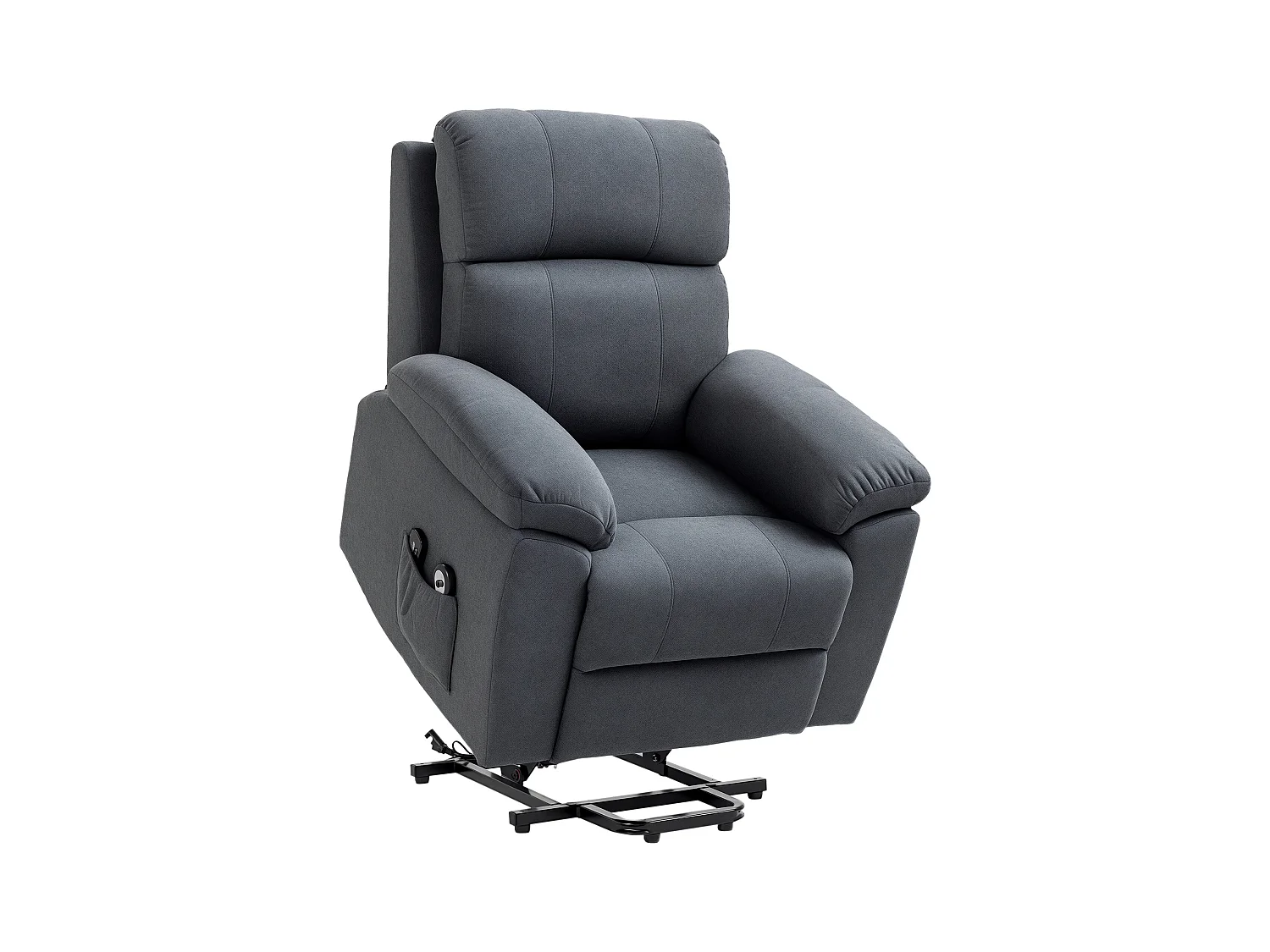Fauteuil de massage fauteuil releveur électrique inclinaison réglable repose-pied ajustable tissu gris