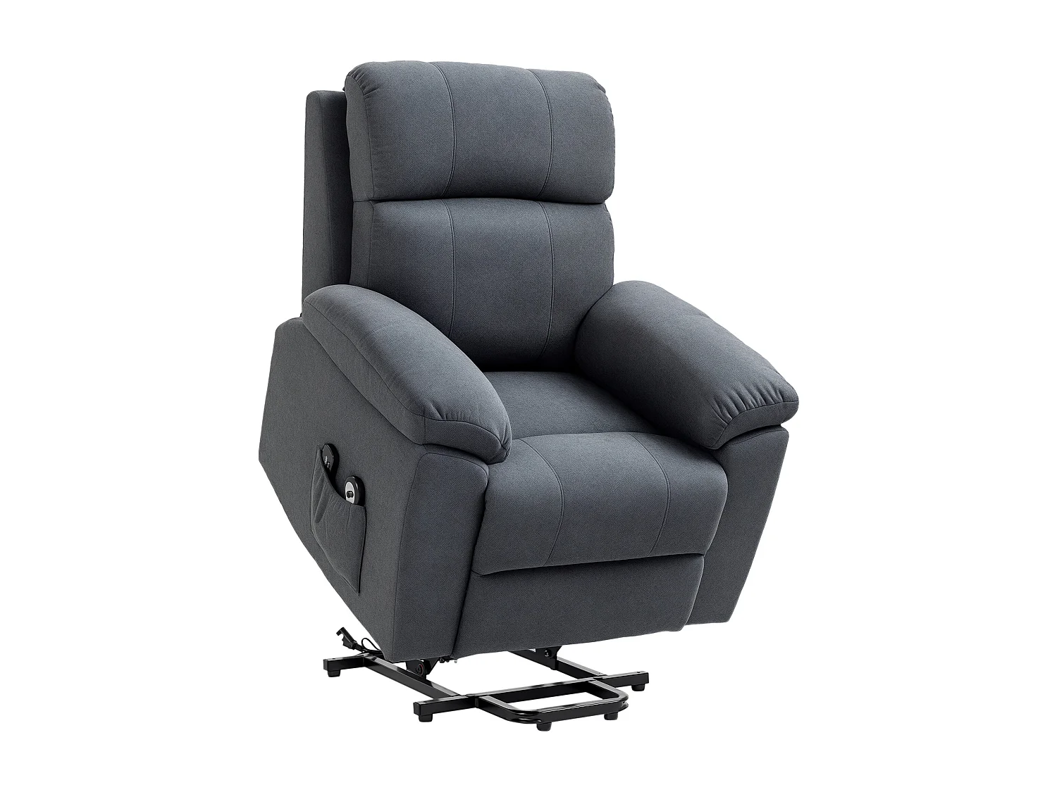 Fauteuil de massage fauteuil releveur électrique inclinaison réglable repose-pied ajustable tissu gris
