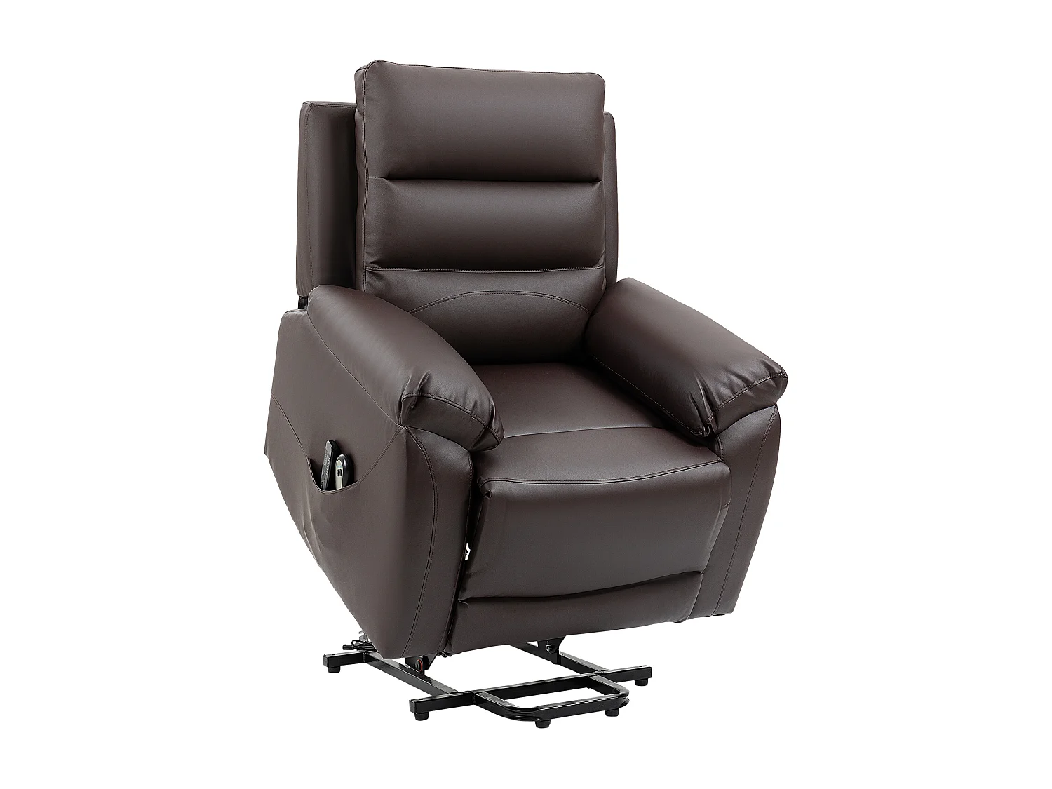 Fauteuil de massage fauteuil releveur électrique inclinaison réglable repose-pied ajustable PU chocolat