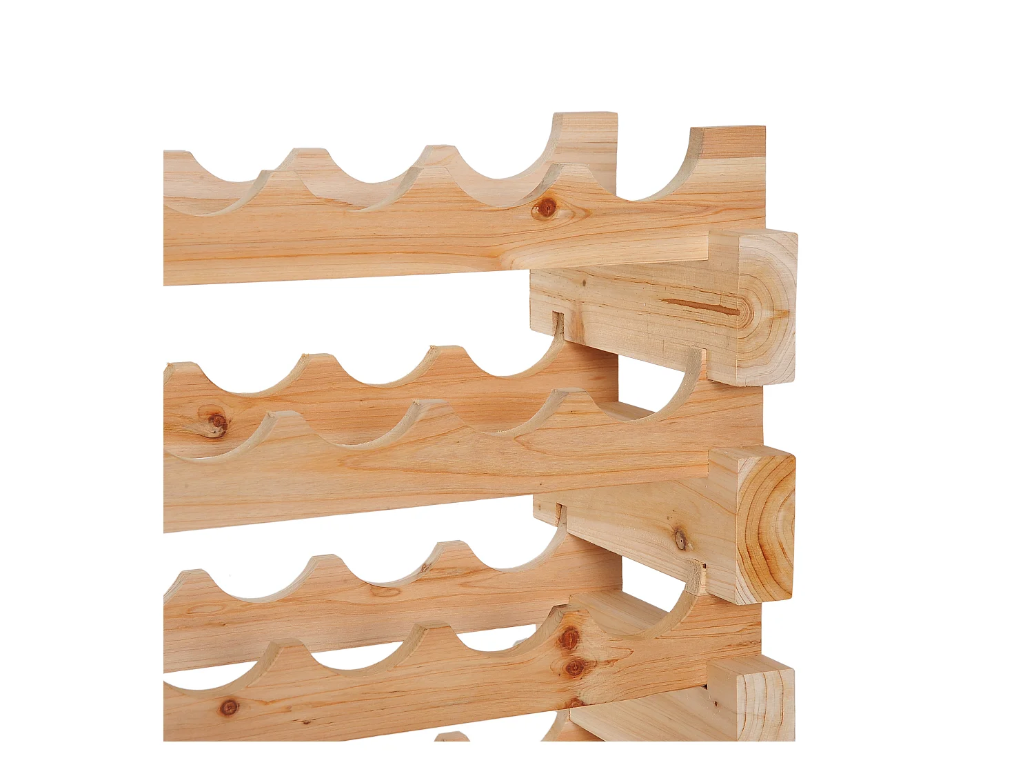 Étagère à bouteilles casier à vin range bouteilles horizontal 6 niveaux 72 bouteilles max. dim. 114L x 28l x 80H cm bois de pin massif