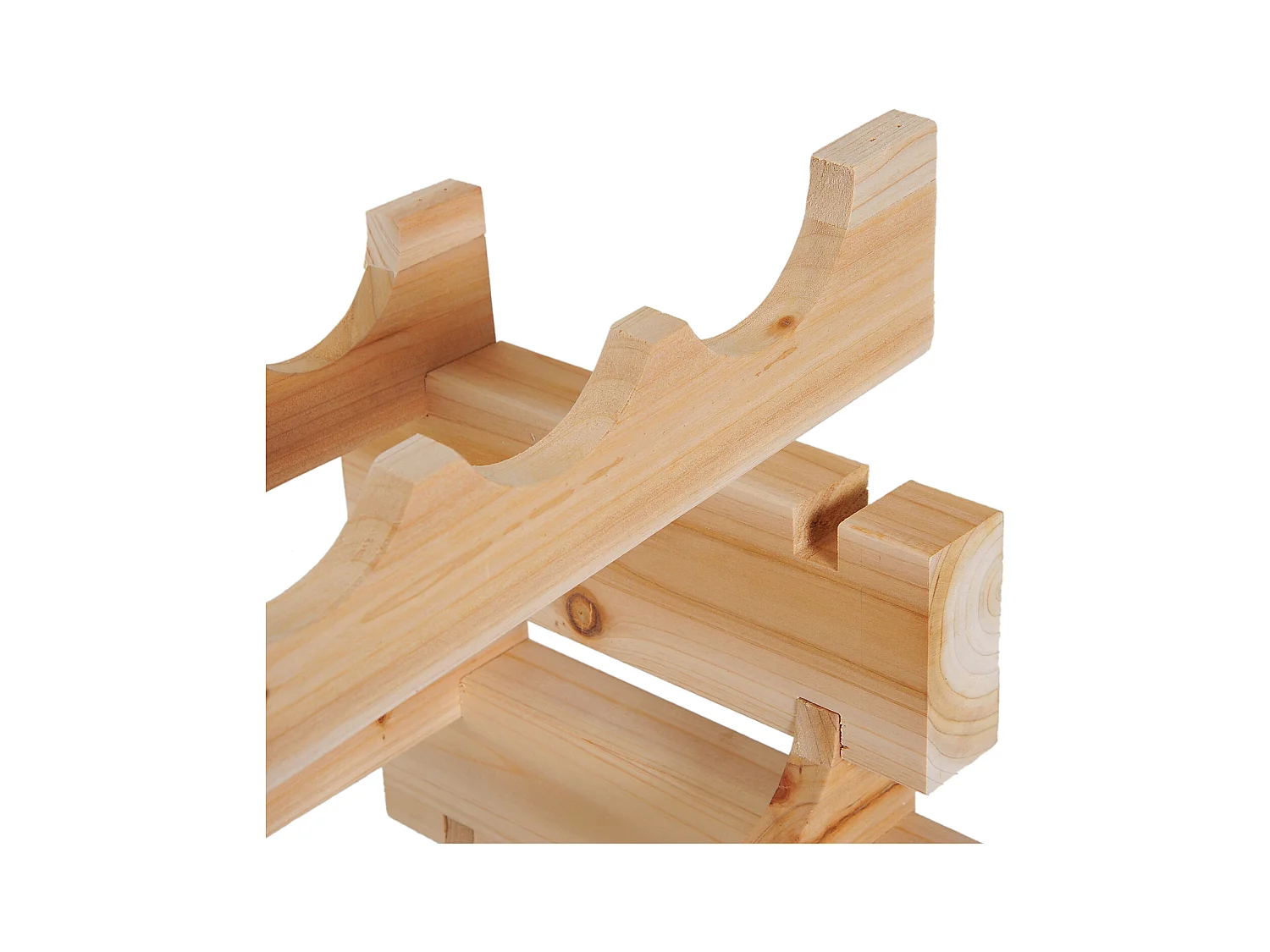 Étagère à bouteilles casier à vin range bouteilles horizontal 6 niveaux 72 bouteilles max. dim. 114L x 28l x 80H cm bois de pin massif