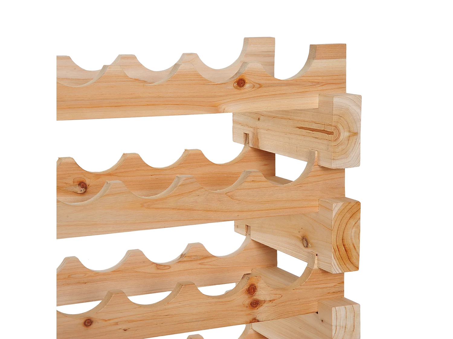 Étagère à bouteilles casier à vin range bouteilles horizontal 6 niveaux 72 bouteilles max. dim. 114L x 28l x 80H cm bois de pin massif
